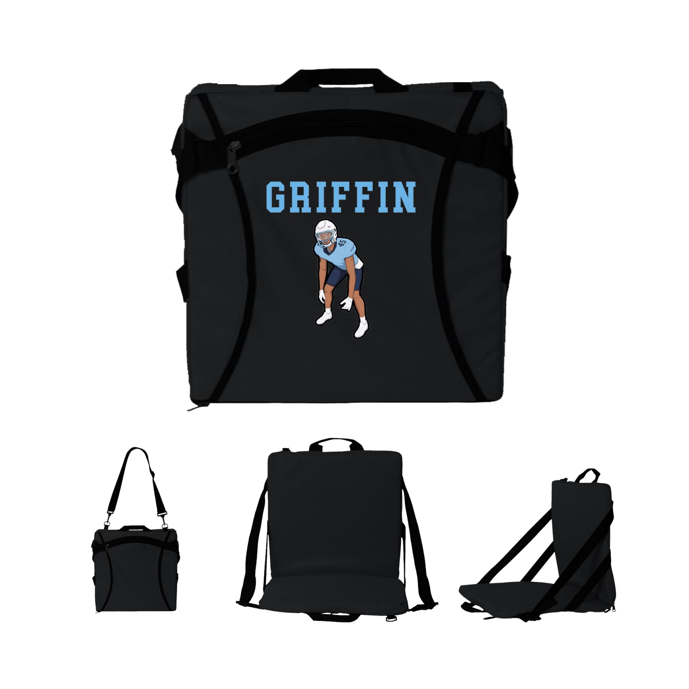 Folding Stadium Seat — Shirsey in Black