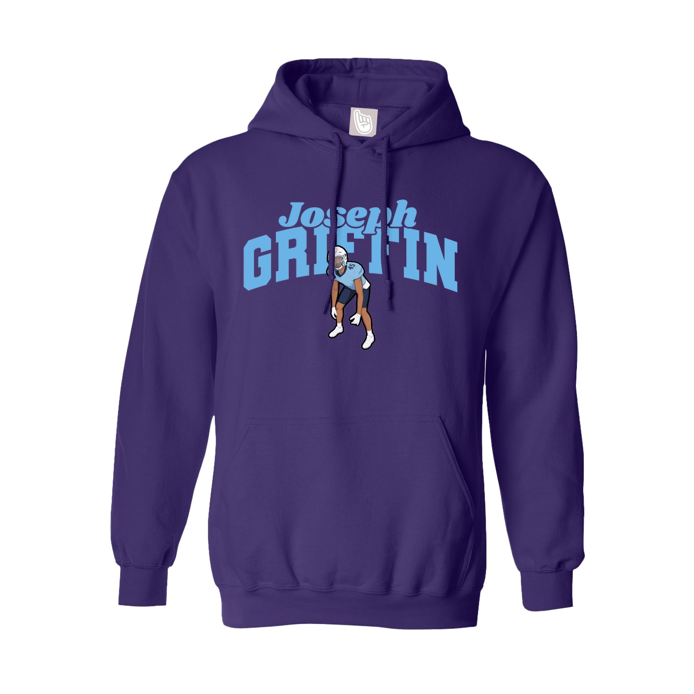 Hoodie — Signature Arch in Purple