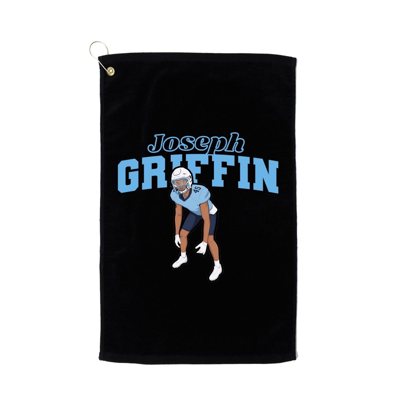 Golf Towel — Name Arch in Black