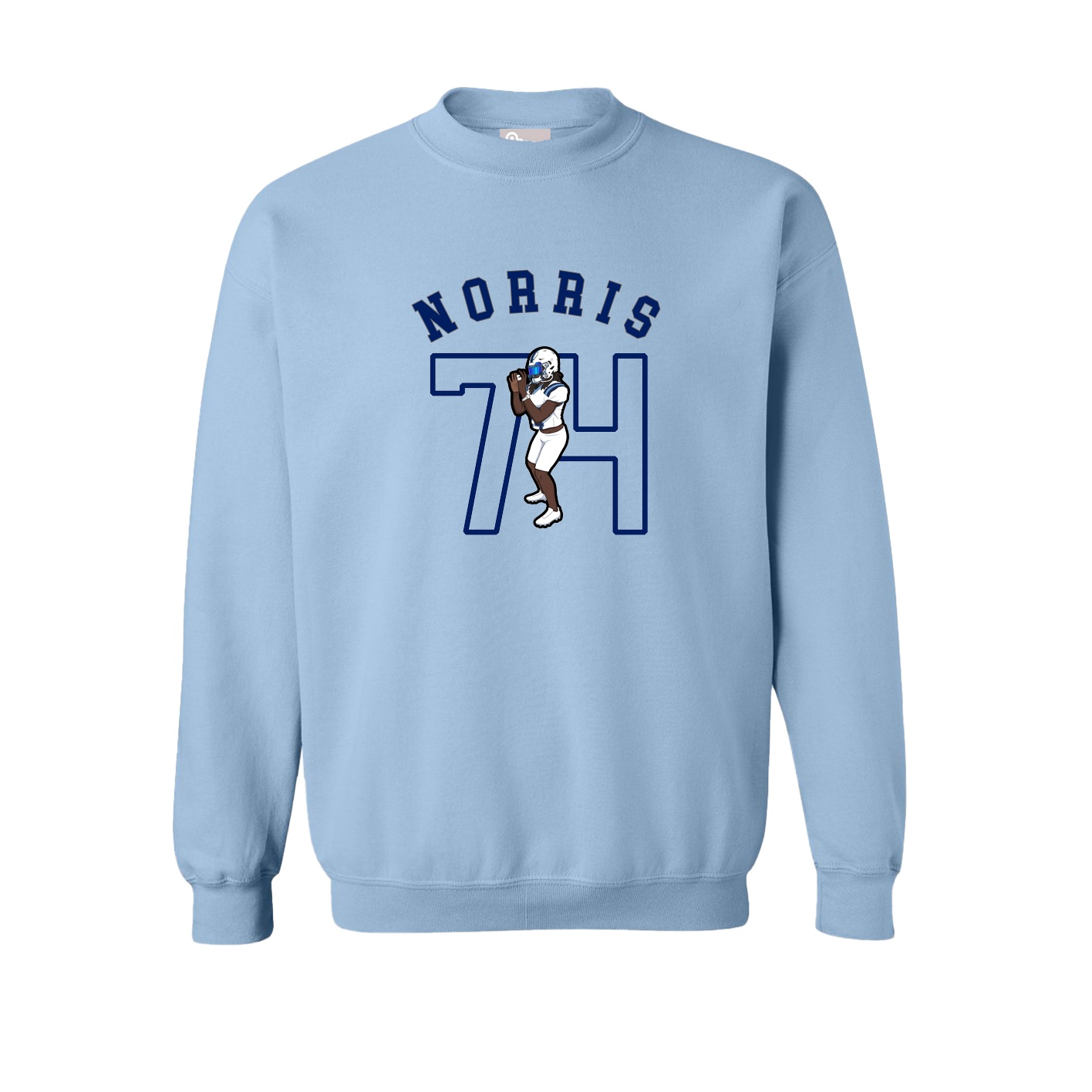 Fleece Crew — Shirsey Arch in Light Blue