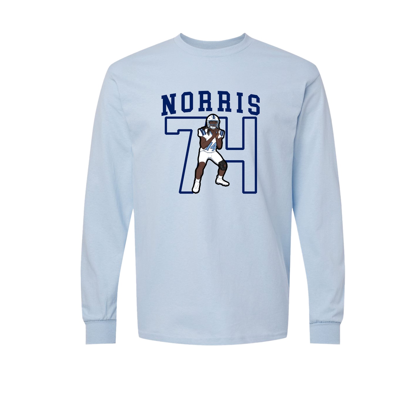 Long Sleeve Tee — Shirsey in Light Blue