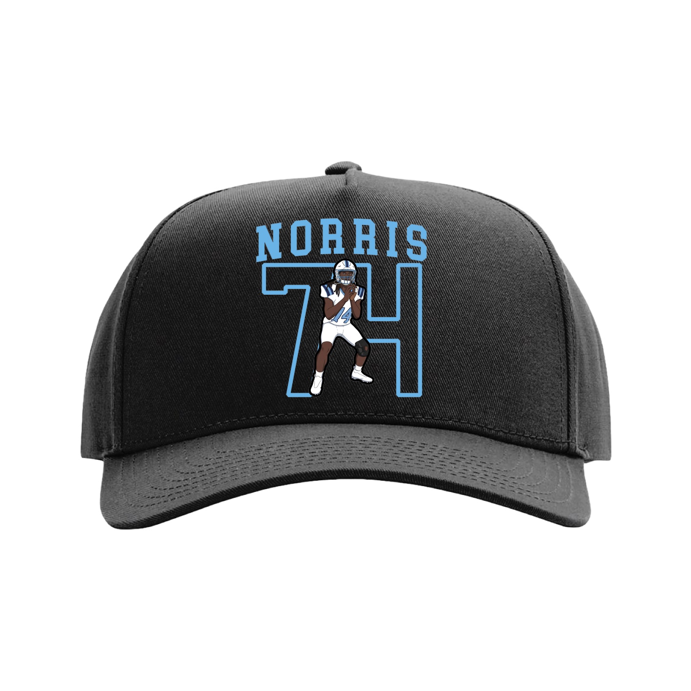 Full Fabric Five-Panel Champ Cap — Shirsey in Black