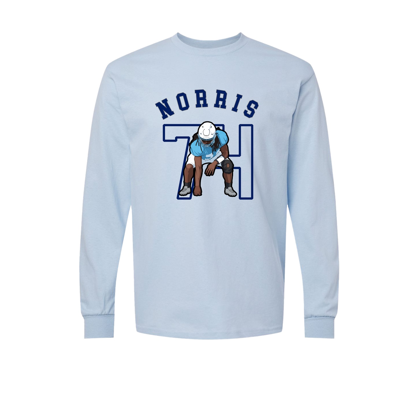 Long Sleeve Tee — Shirsey Arch in Light Blue