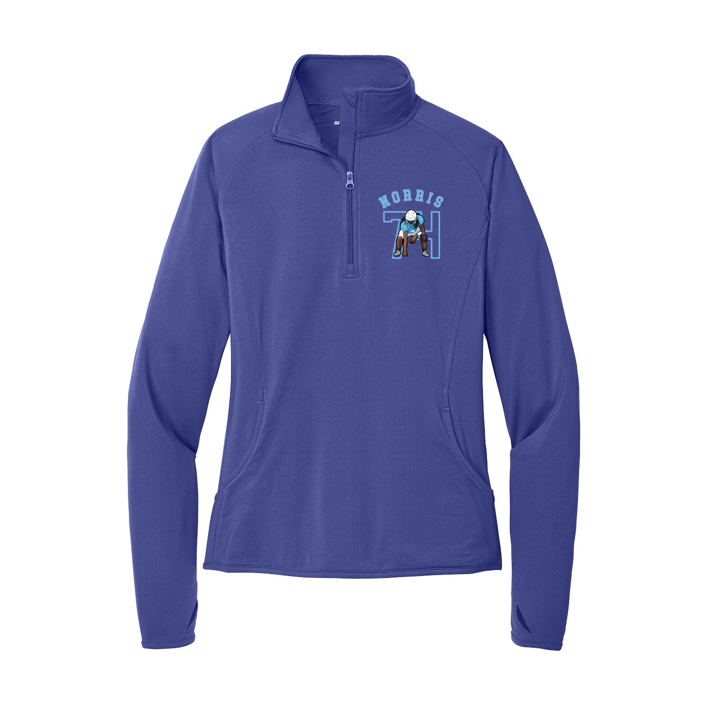 Women's Q-Zip Pullover — Shirsey Arch in Purple