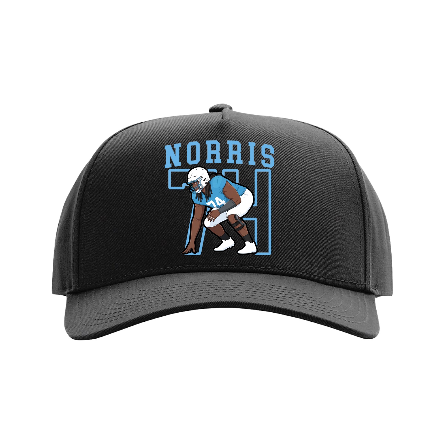 Full Fabric Five-Panel Champ Cap — Shirsey in Black