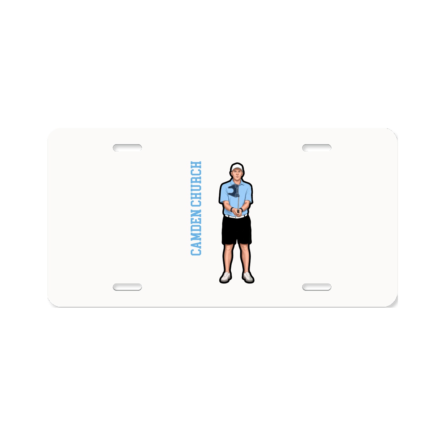 License Plate — Name Vertical in Classic