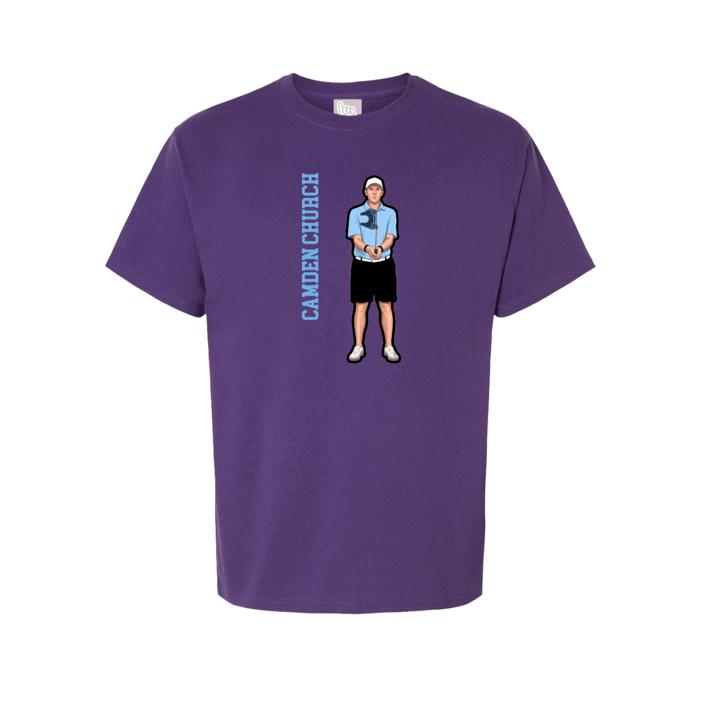 Tee — Name Vertical in Purple