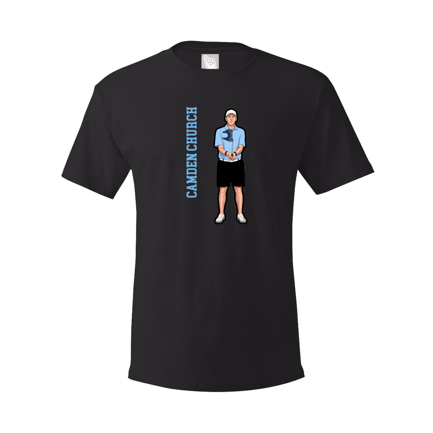 Youth Tee — Name Vertical in Black