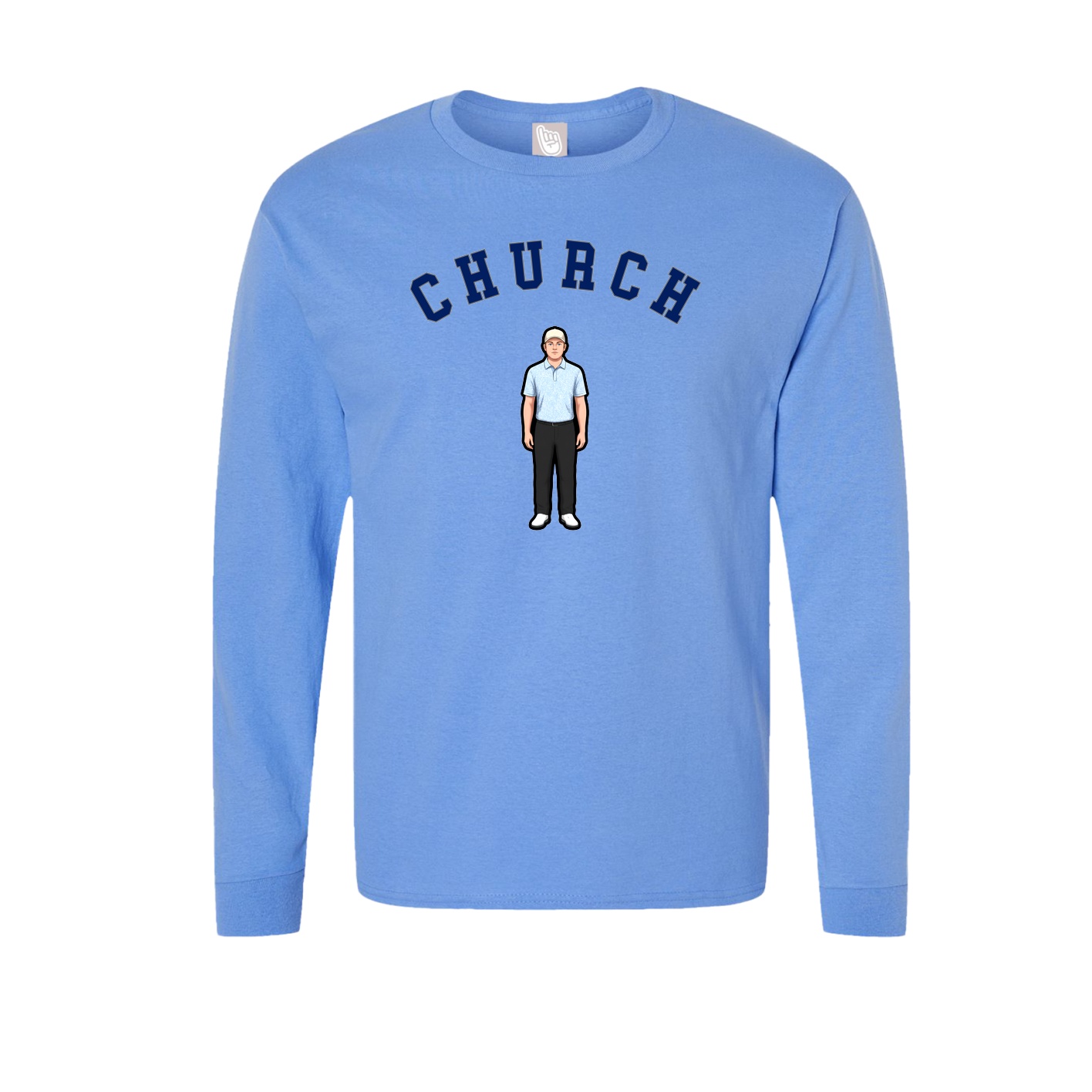 Long Sleeve Tee — Shirsey Arch in Powder Blue
