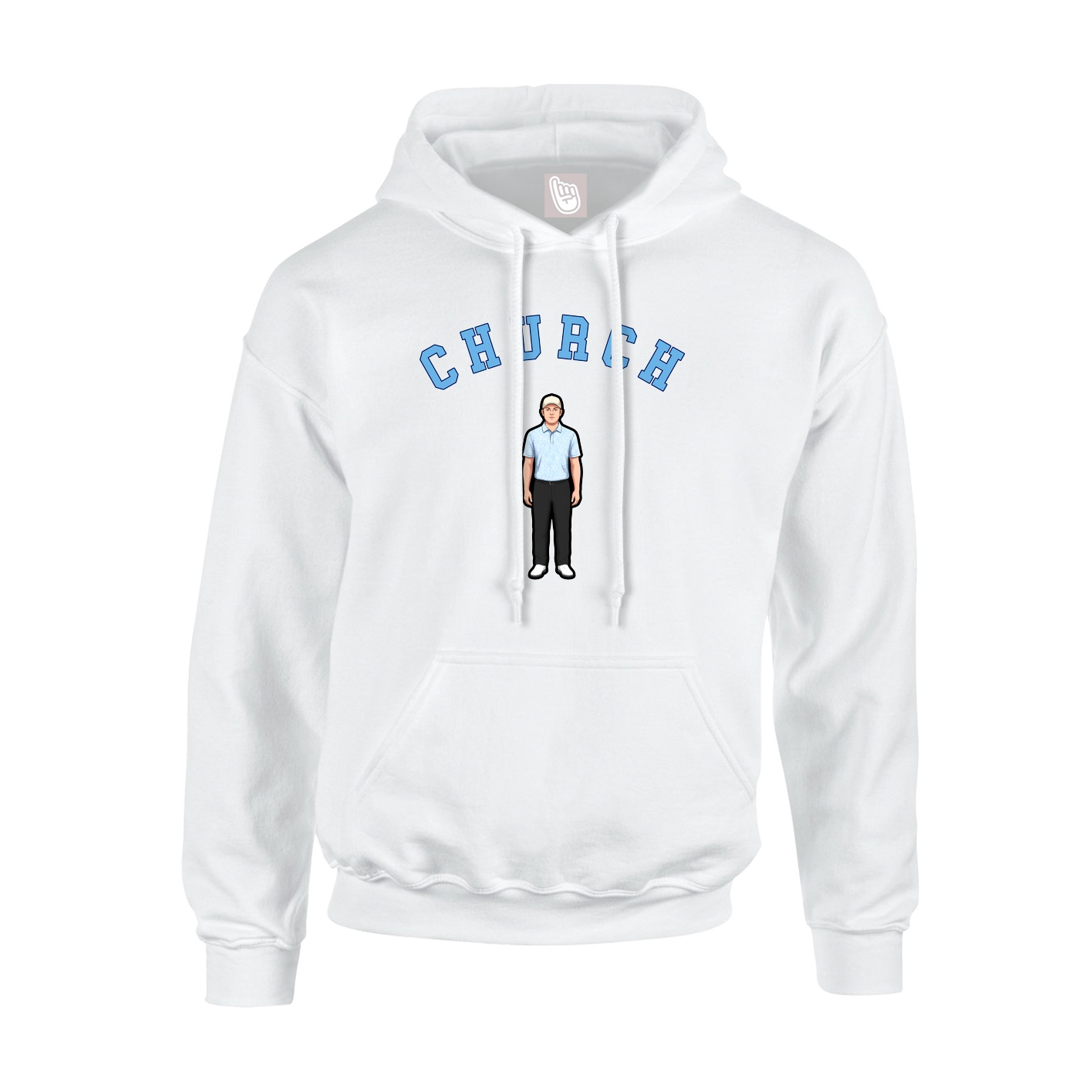 Youth Hoodie — Shirsey Arch in White