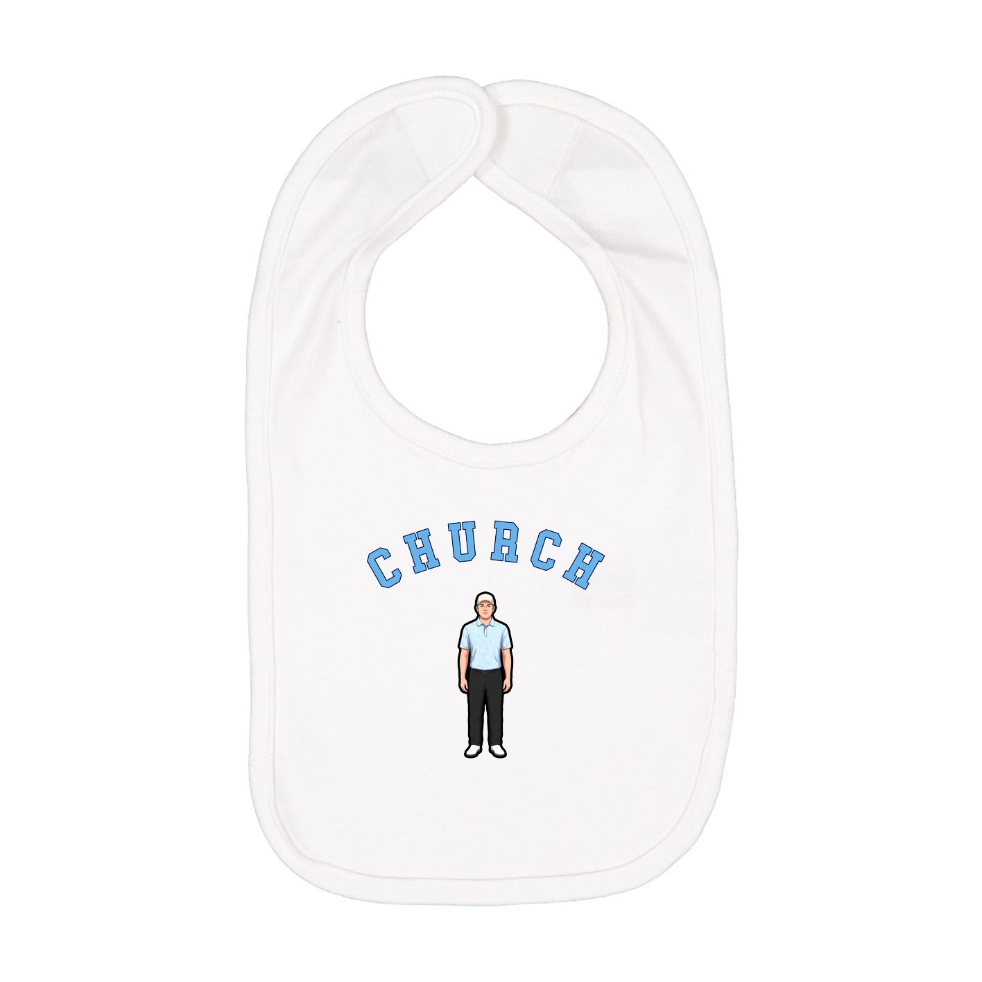 Infant Bib — Shirsey Arch in White