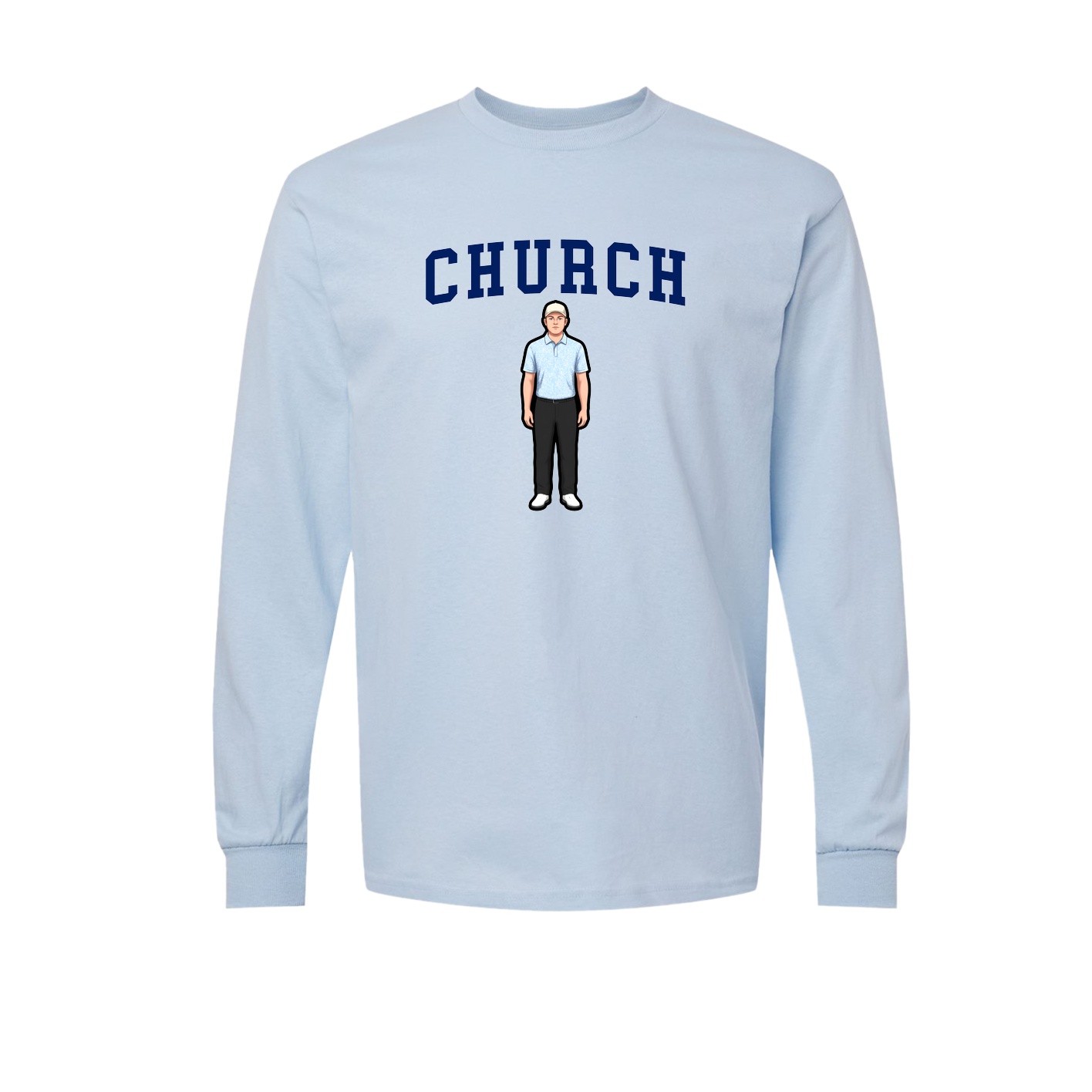 Long Sleeve Tee — Shirsey in Light Blue