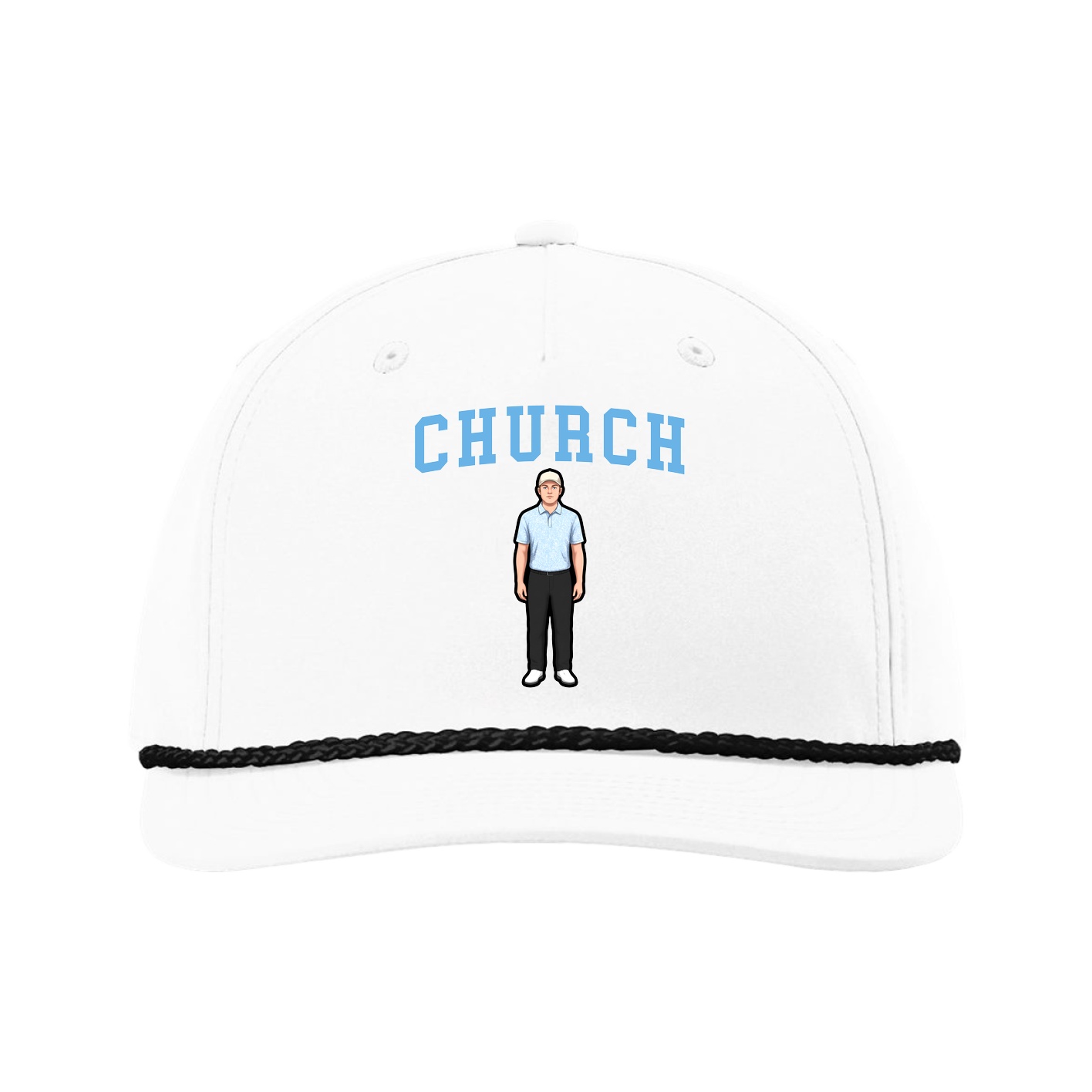 Five-Panel Classic Rope Cap — Shirsey in White