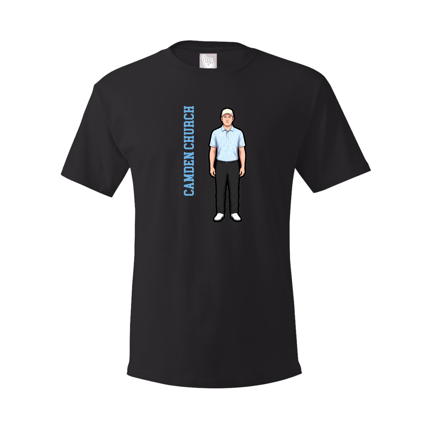 Youth Tee — Name Vertical in Black
