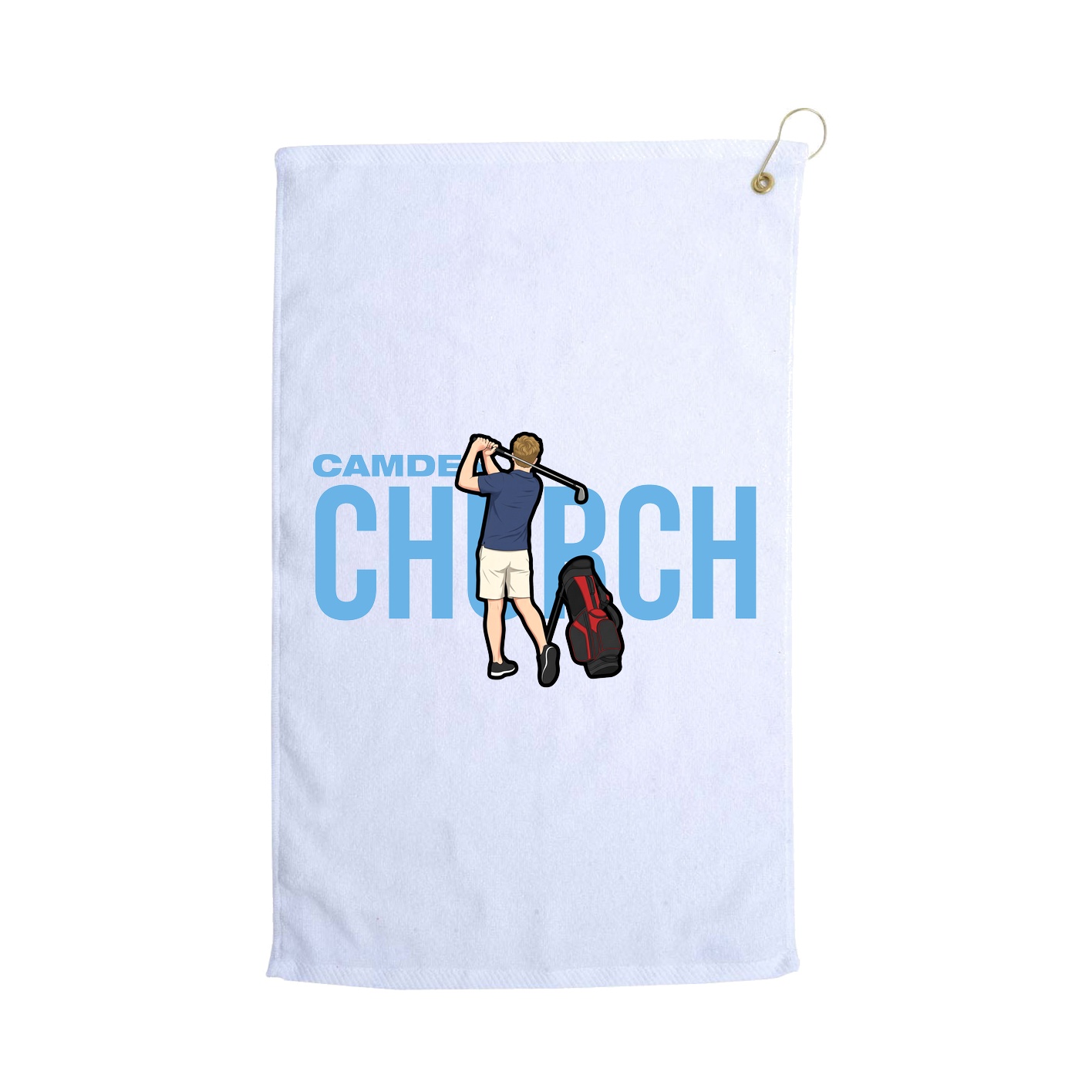 Golf Towel — Player Name in White