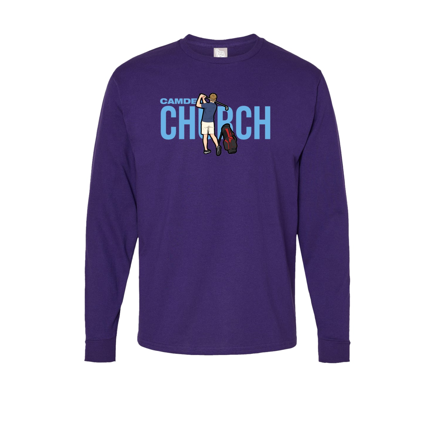 Long Sleeve Tee — Player Name in Purple