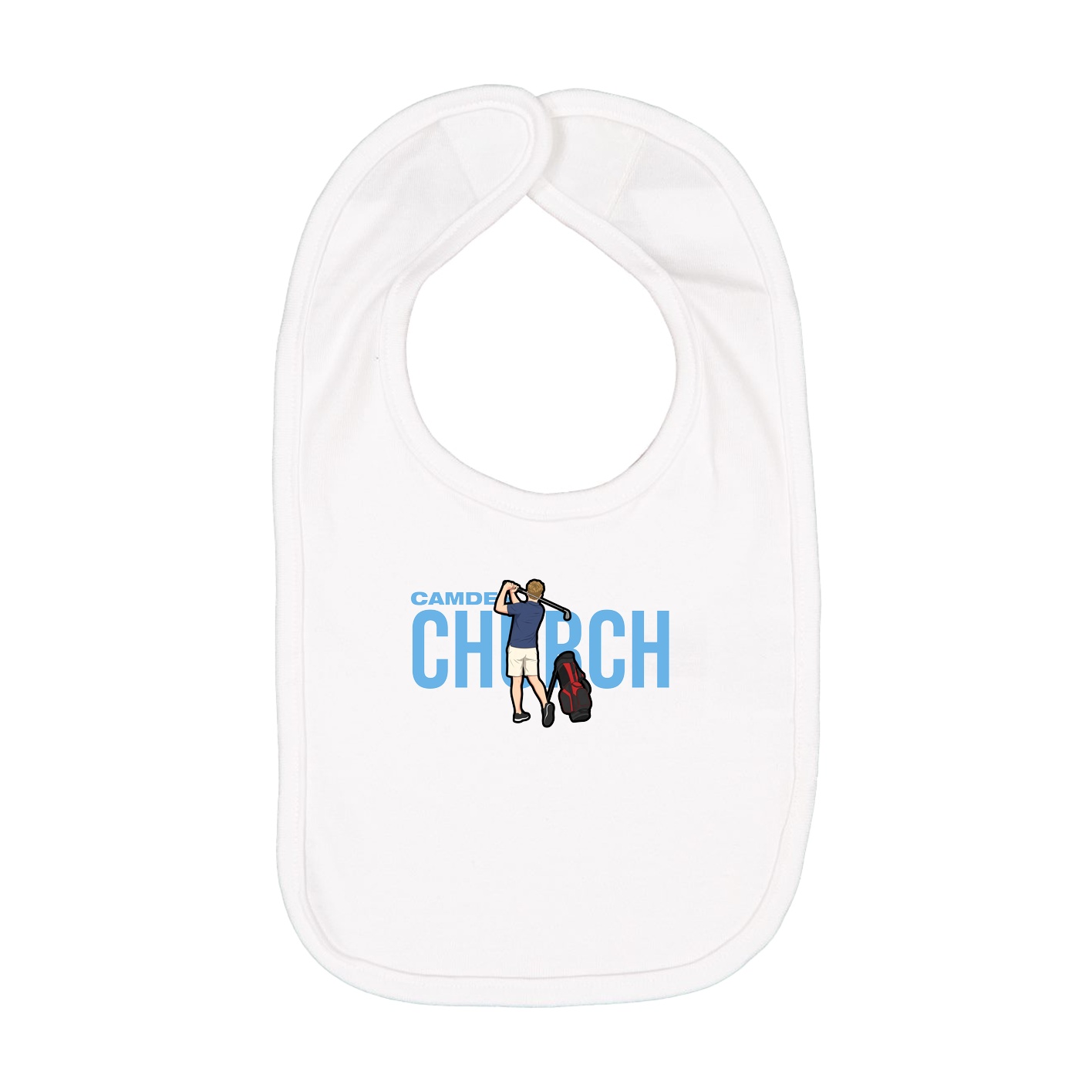 Infant Bib — Player Name in White