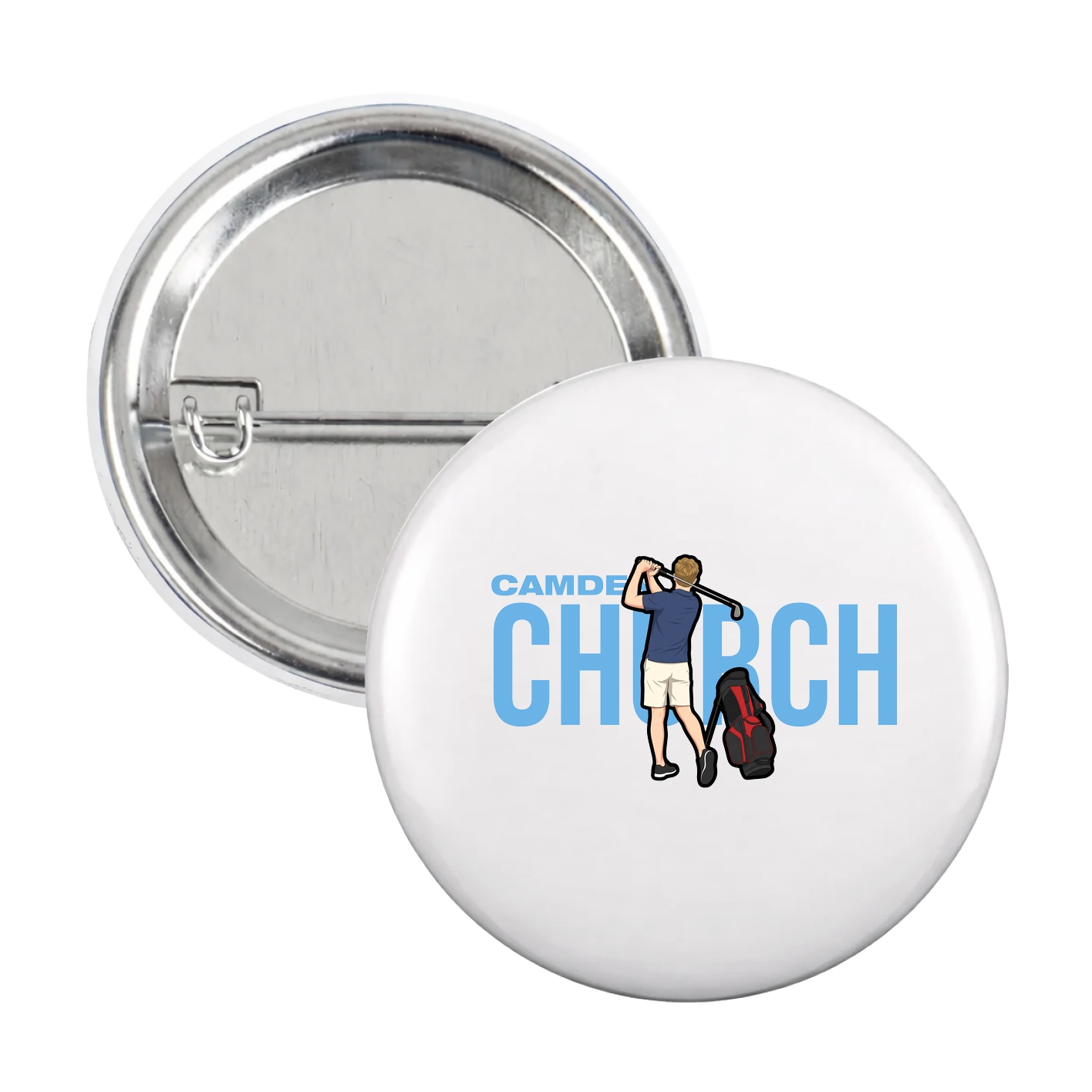 Game Day Button — Player Name in White