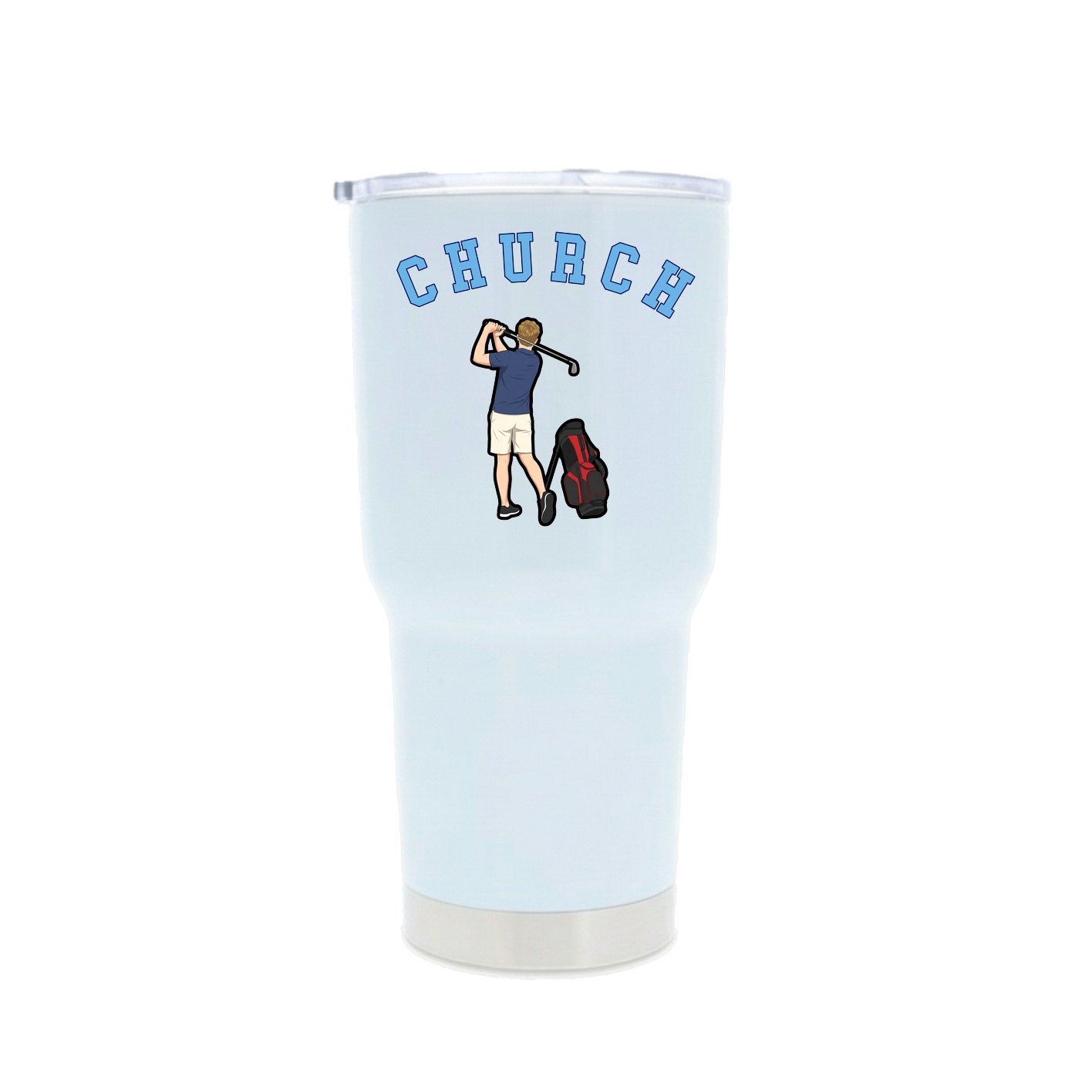30oz Stainless Steel Tumbler — Shirsey Arch in White