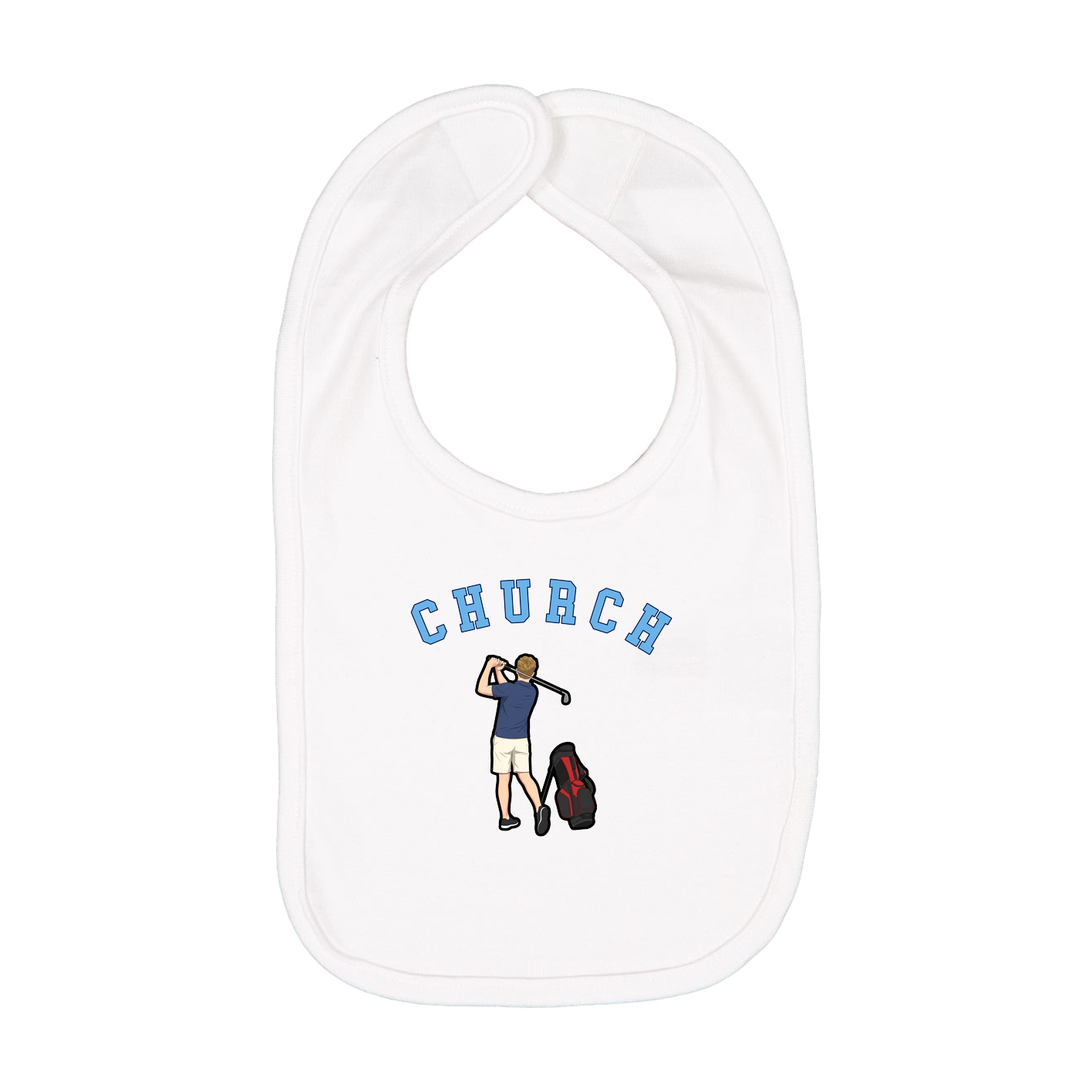 Infant Bib — Shirsey Arch in White