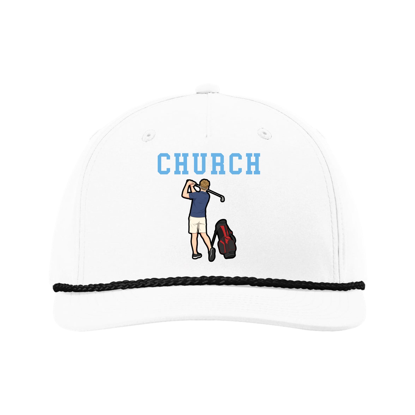 Five-Panel Classic Rope Cap — Shirsey in White