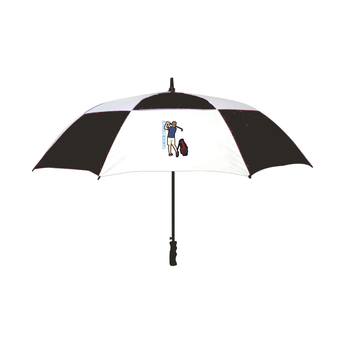 Golf Umbrella — Name Vertical in Black