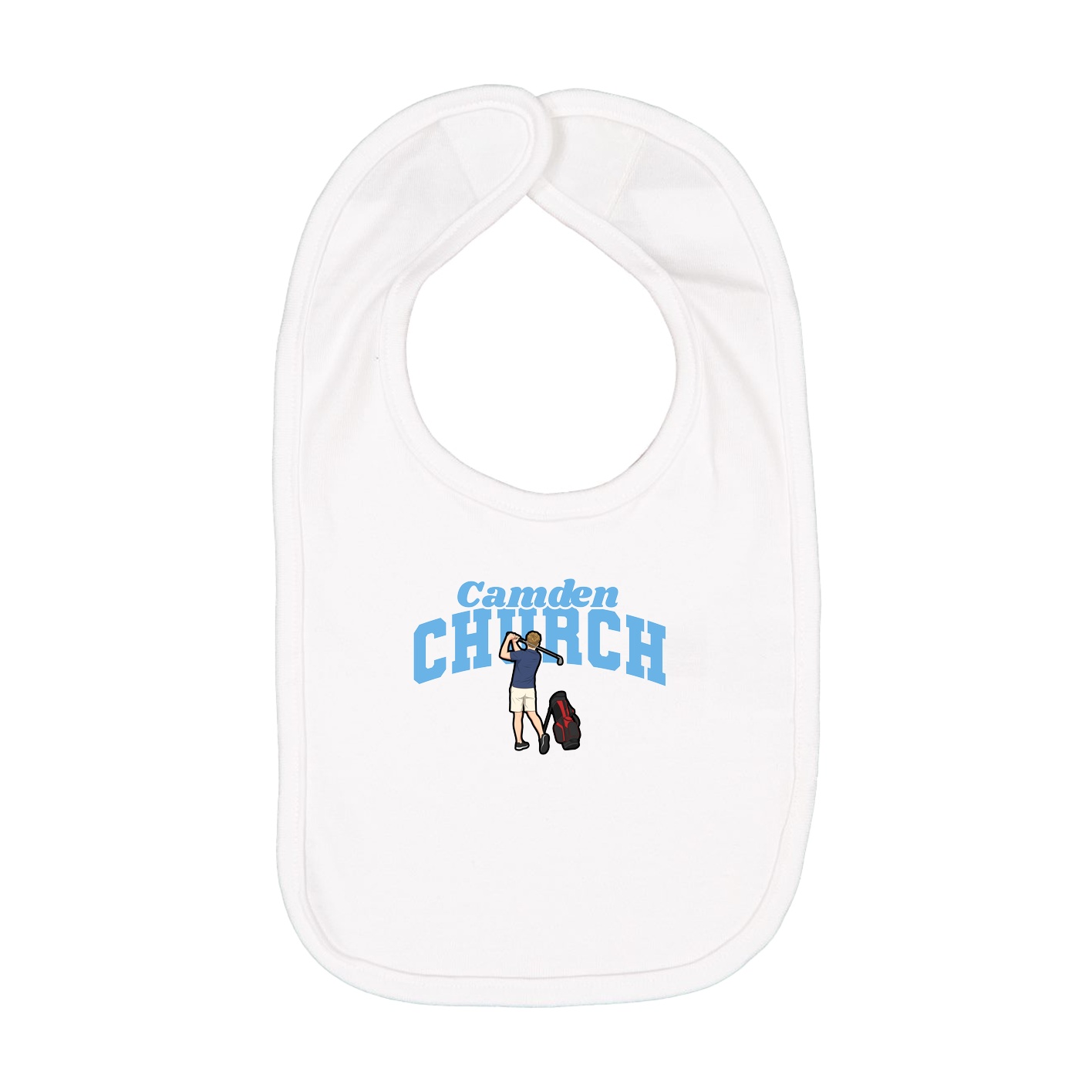 Infant Bib — Signature Arch in White