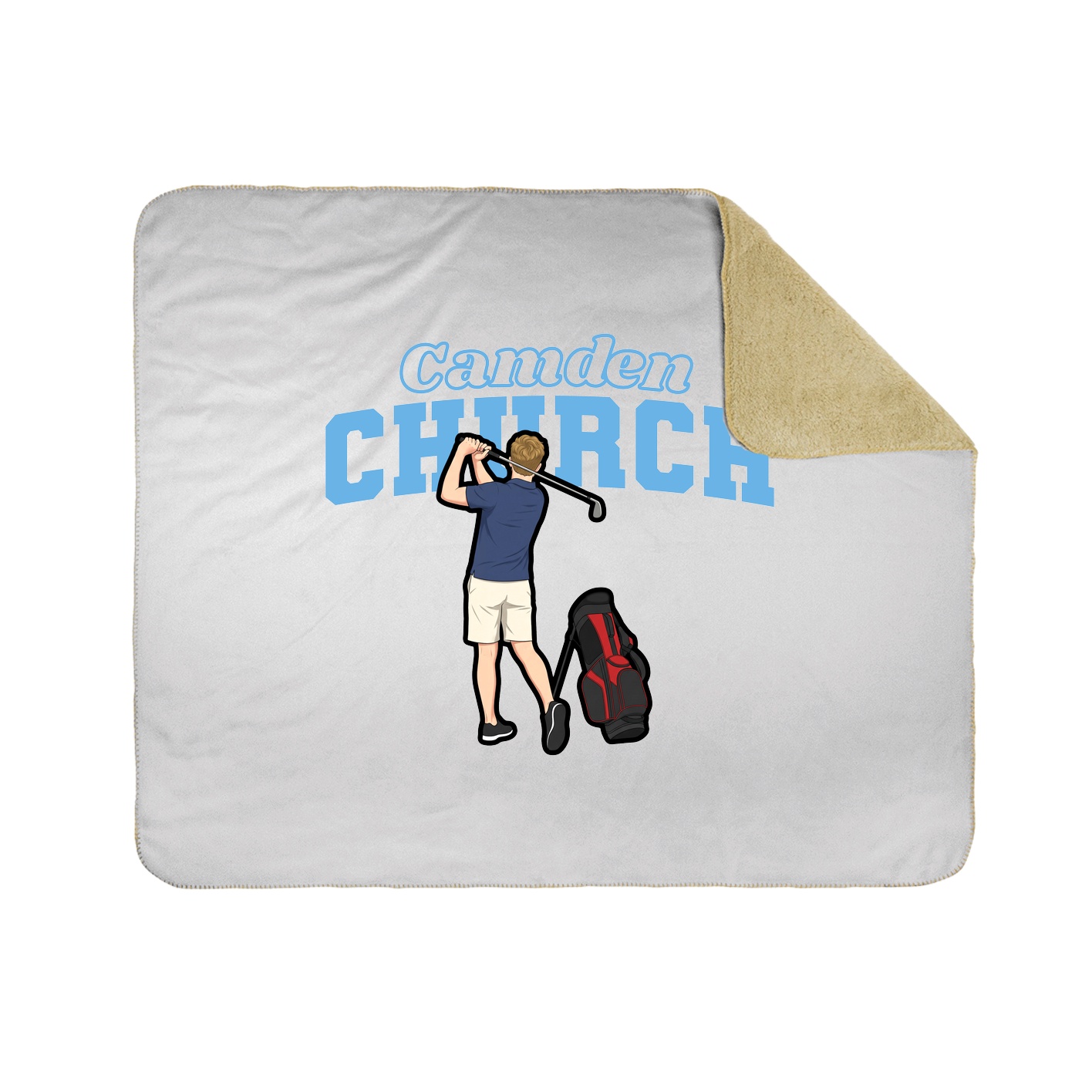 Throw Blanket — Name Arch in White