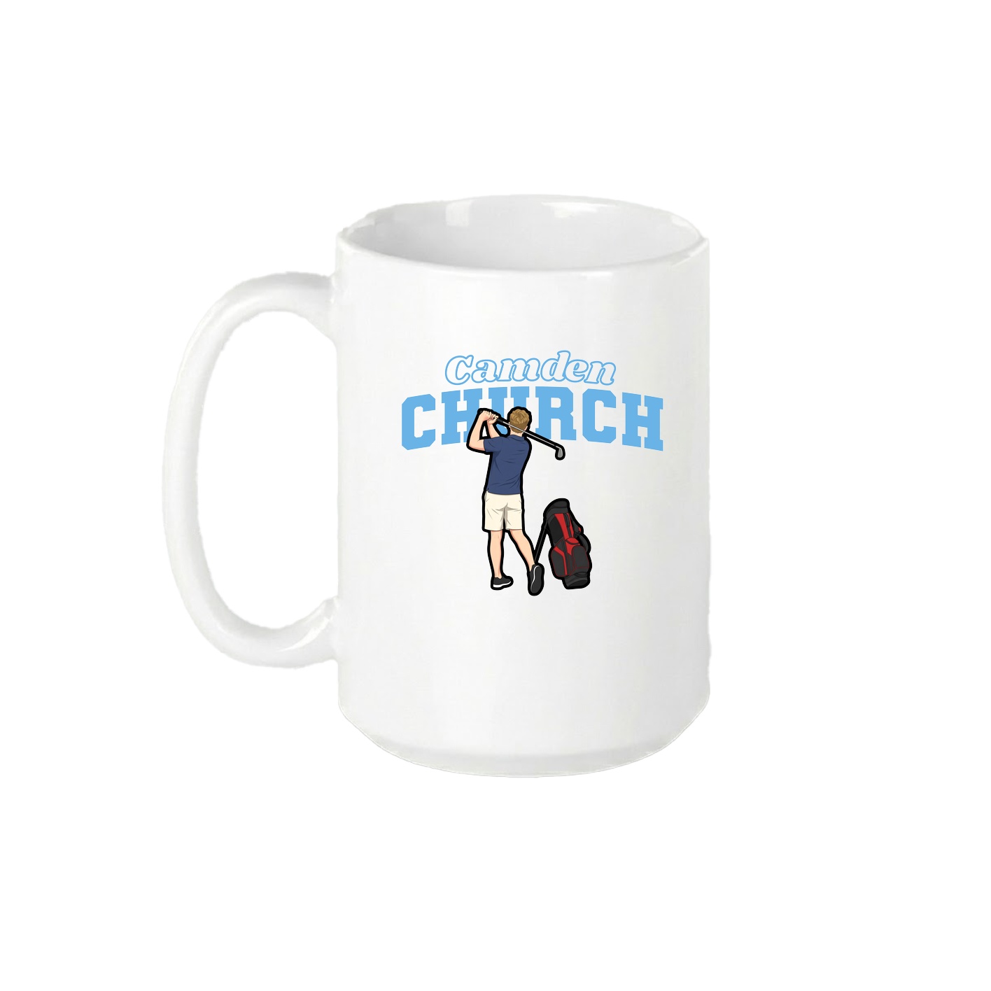 15oz Coffee Mug — Name Arch in White
