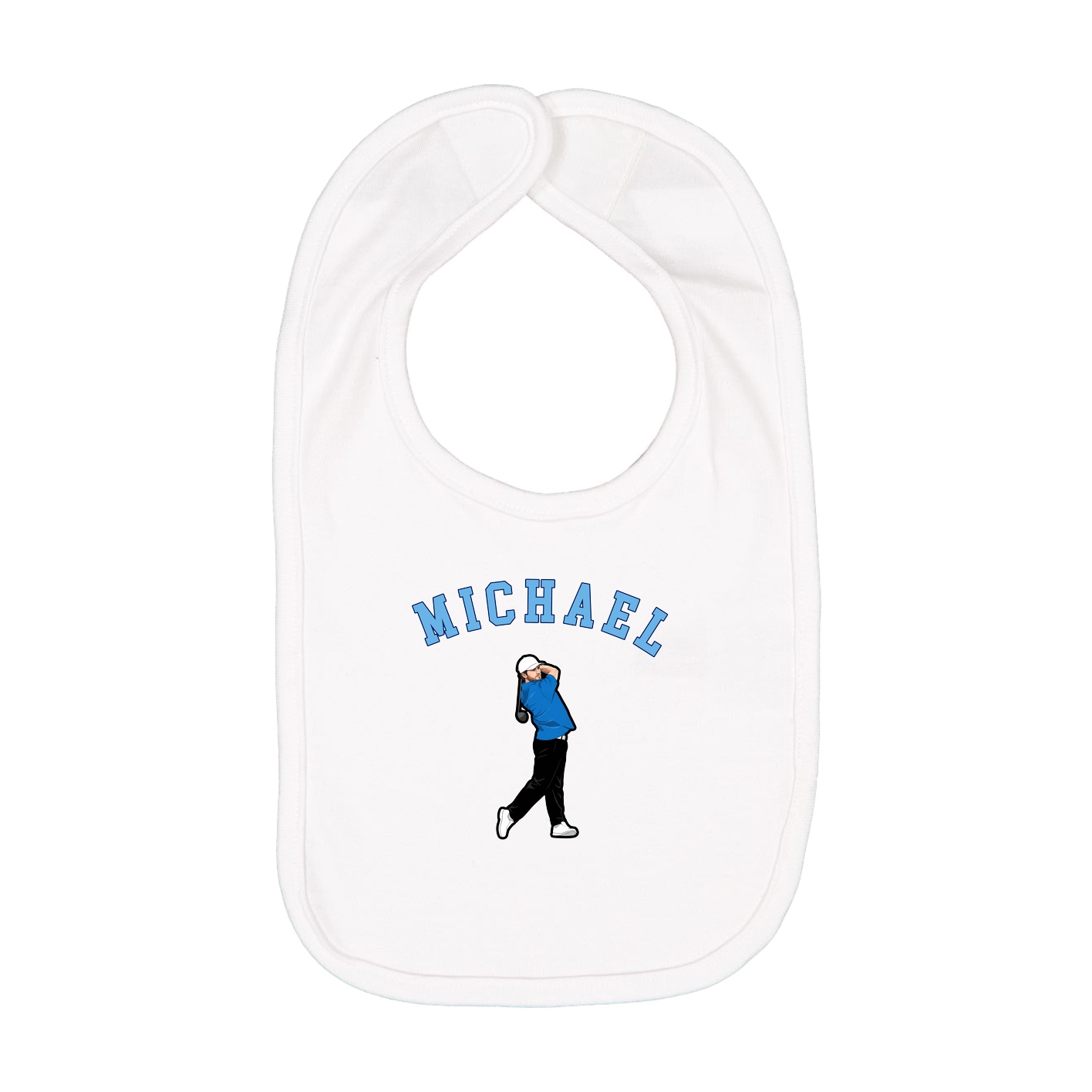 Infant Bib — Shirsey Arch in White