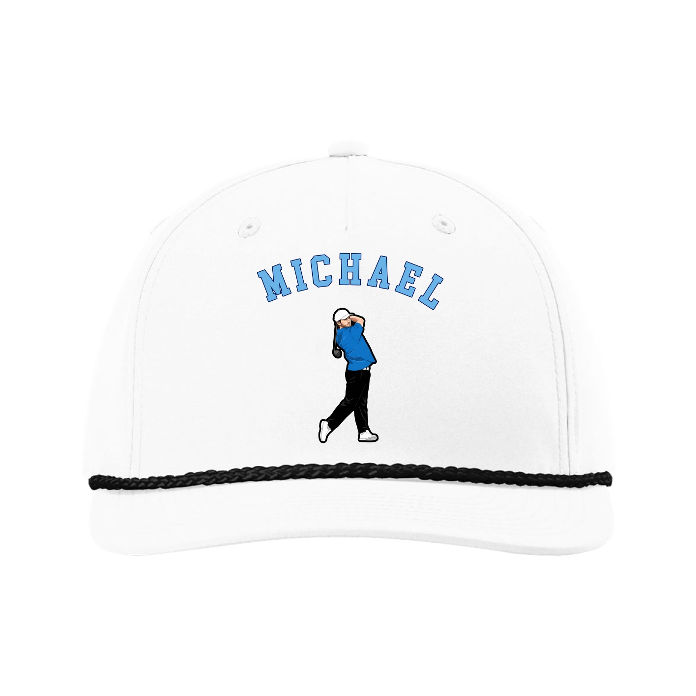 Five-Panel Classic Rope Cap — Shirsey Arch in White