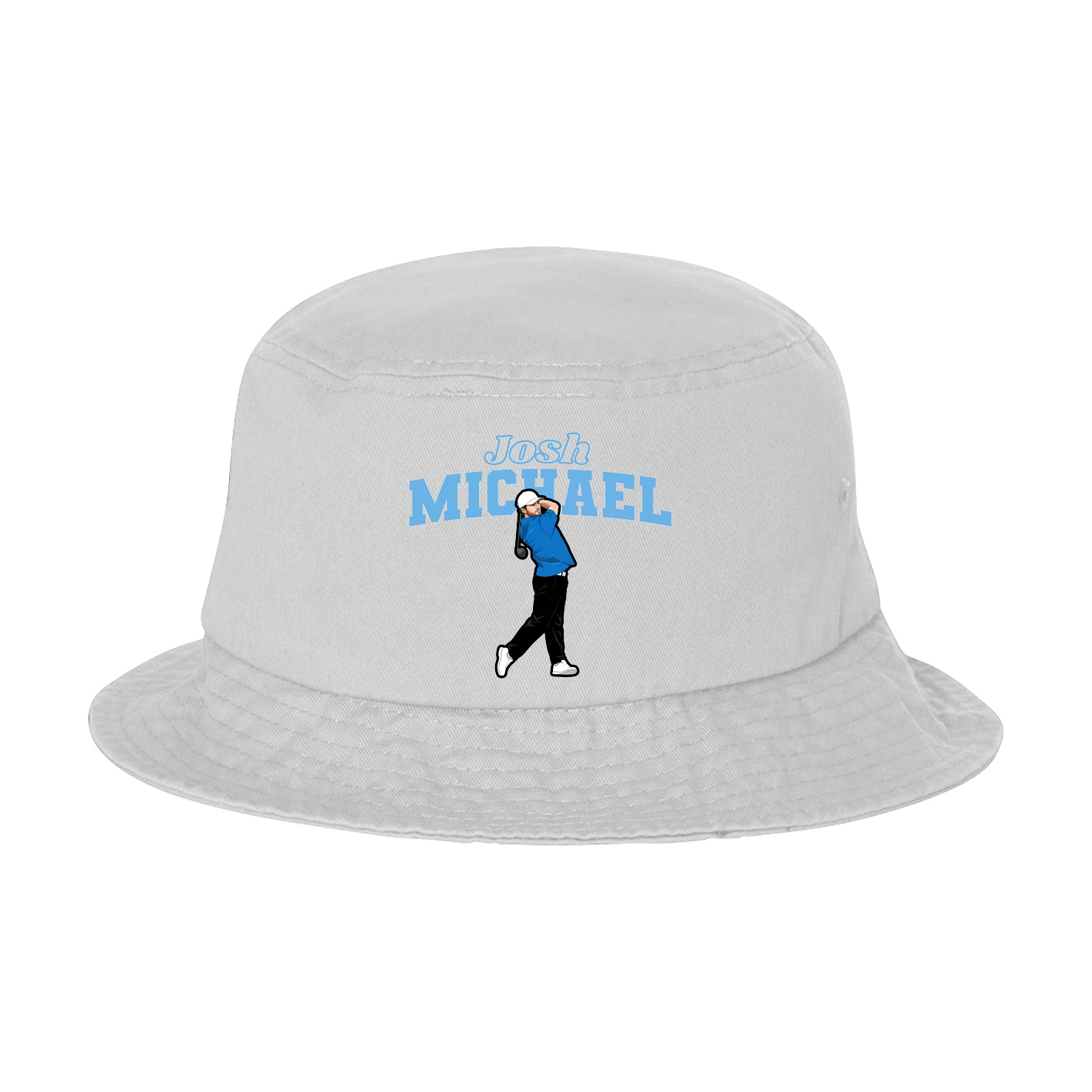 Bucket Cap — Name Arch in White