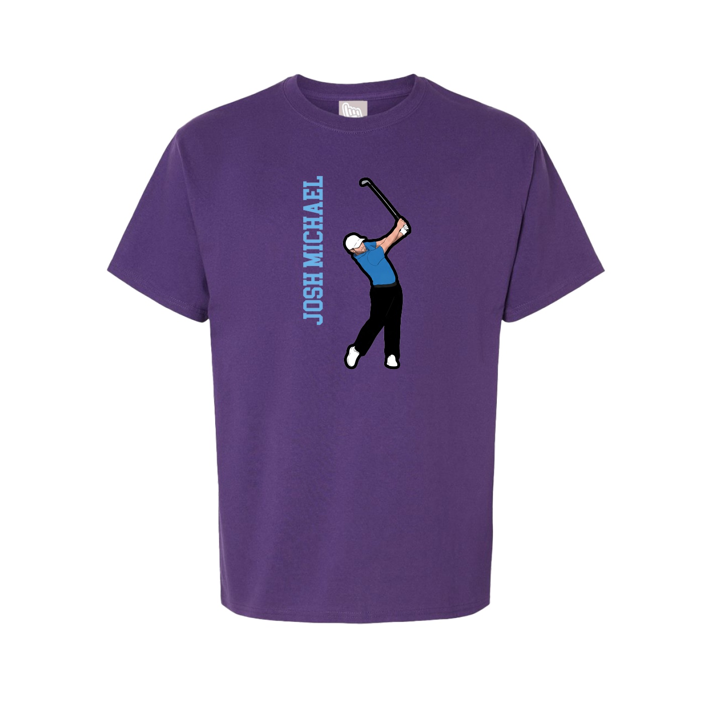Youth Tee — Name Vertical in Purple