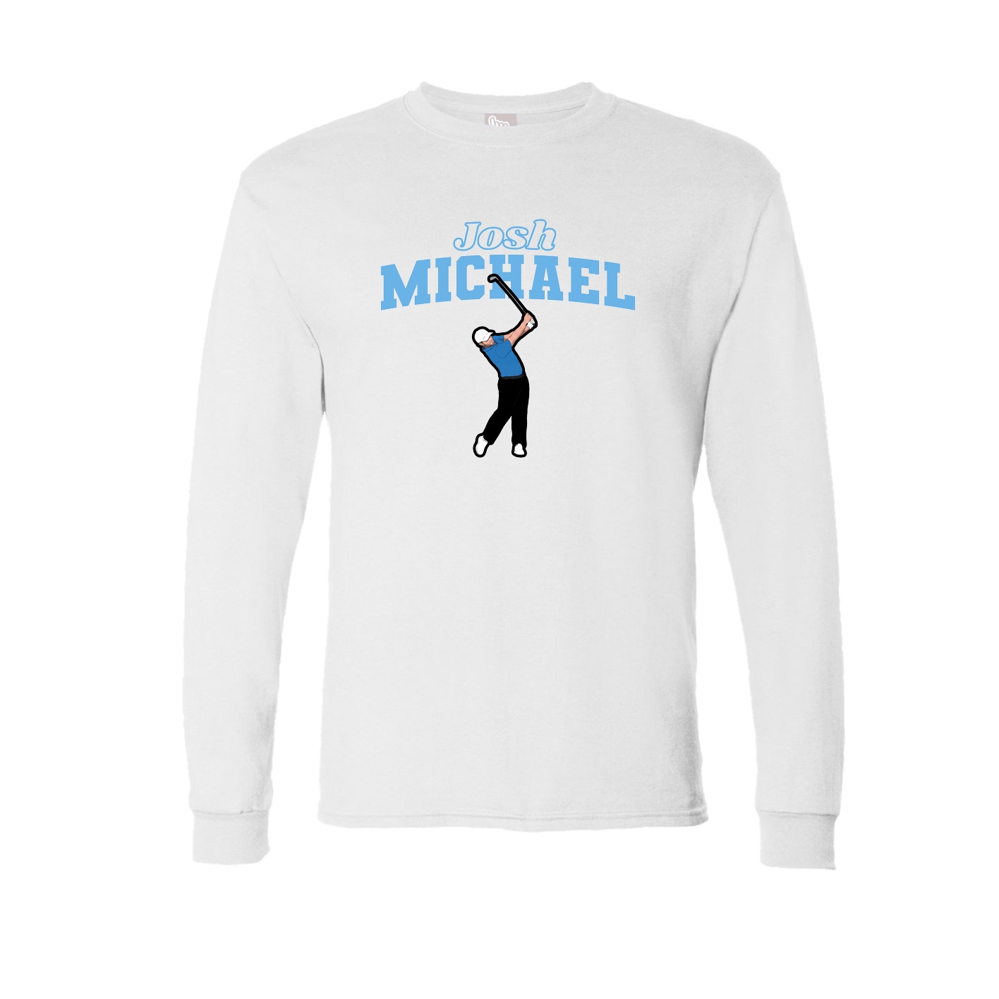 Long Sleeve Tee — Name Arch in White