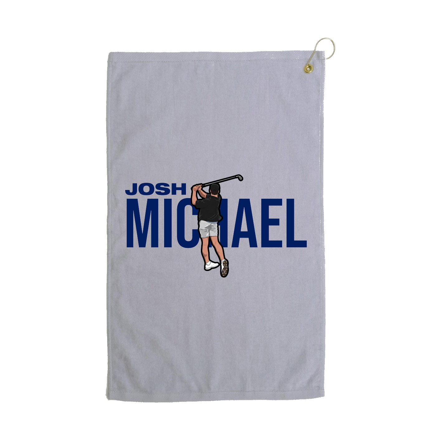 Golf Towel — Player Name in Grey