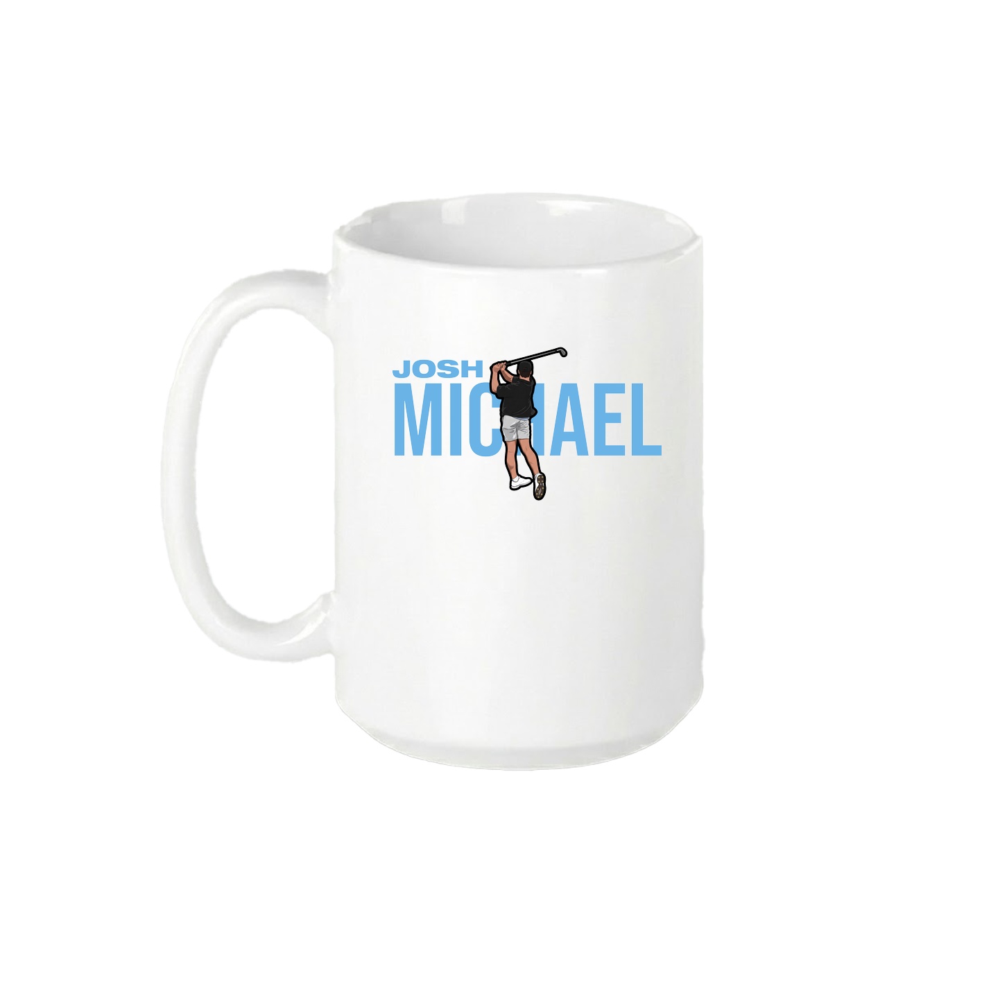 15oz Coffee Mug — Player Name in White