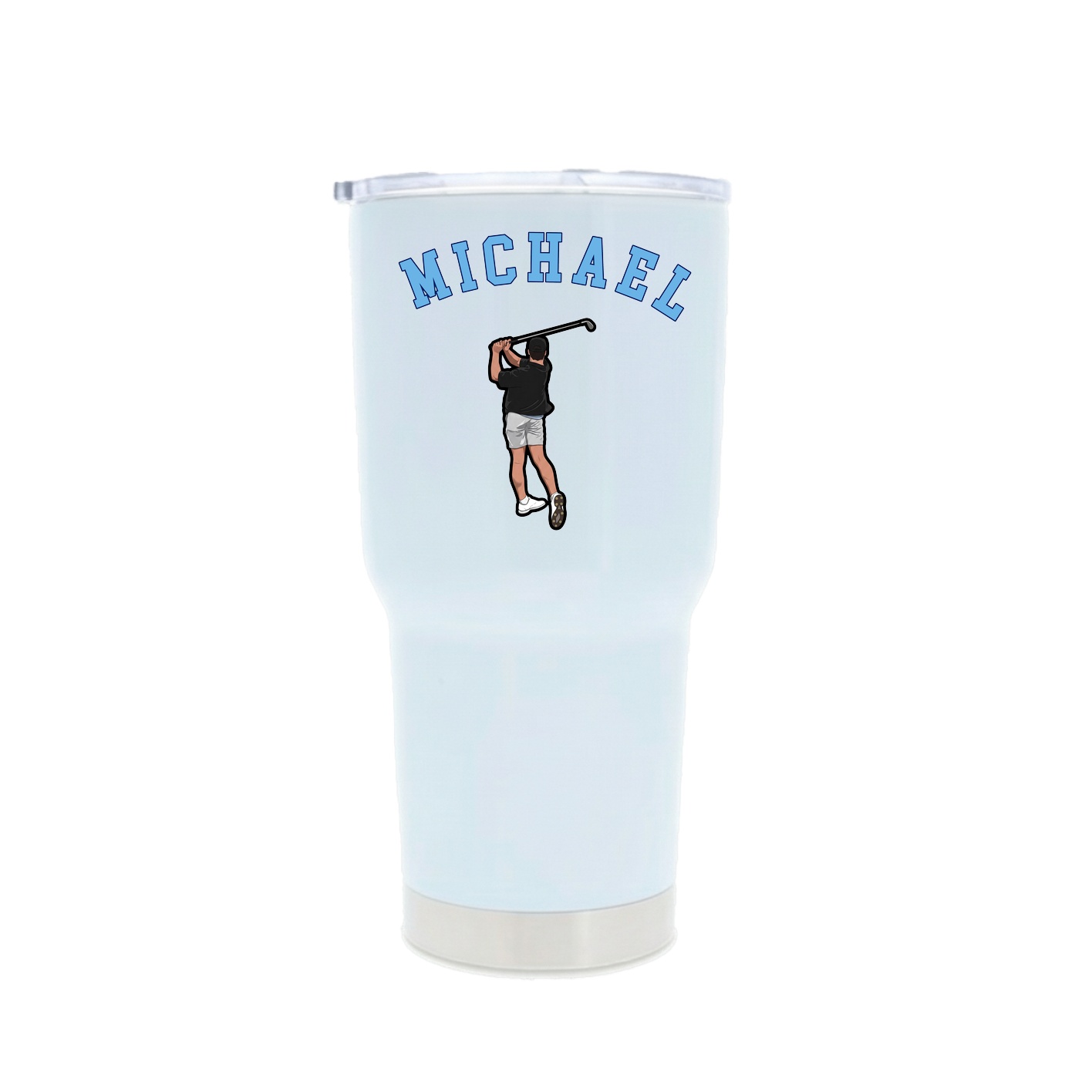 30oz Stainless Steel Tumbler — Shirsey Arch in White