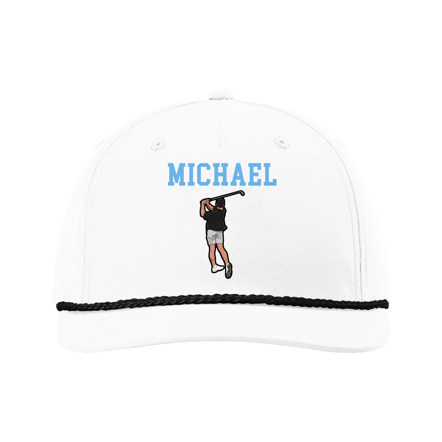 Five-Panel Classic Rope Cap — Shirsey in White