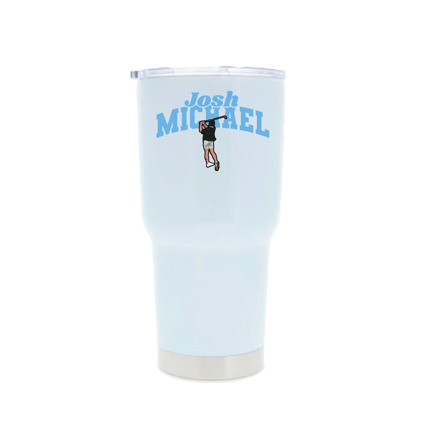 30oz Stainless Steel Tumbler — Signature Arch in White