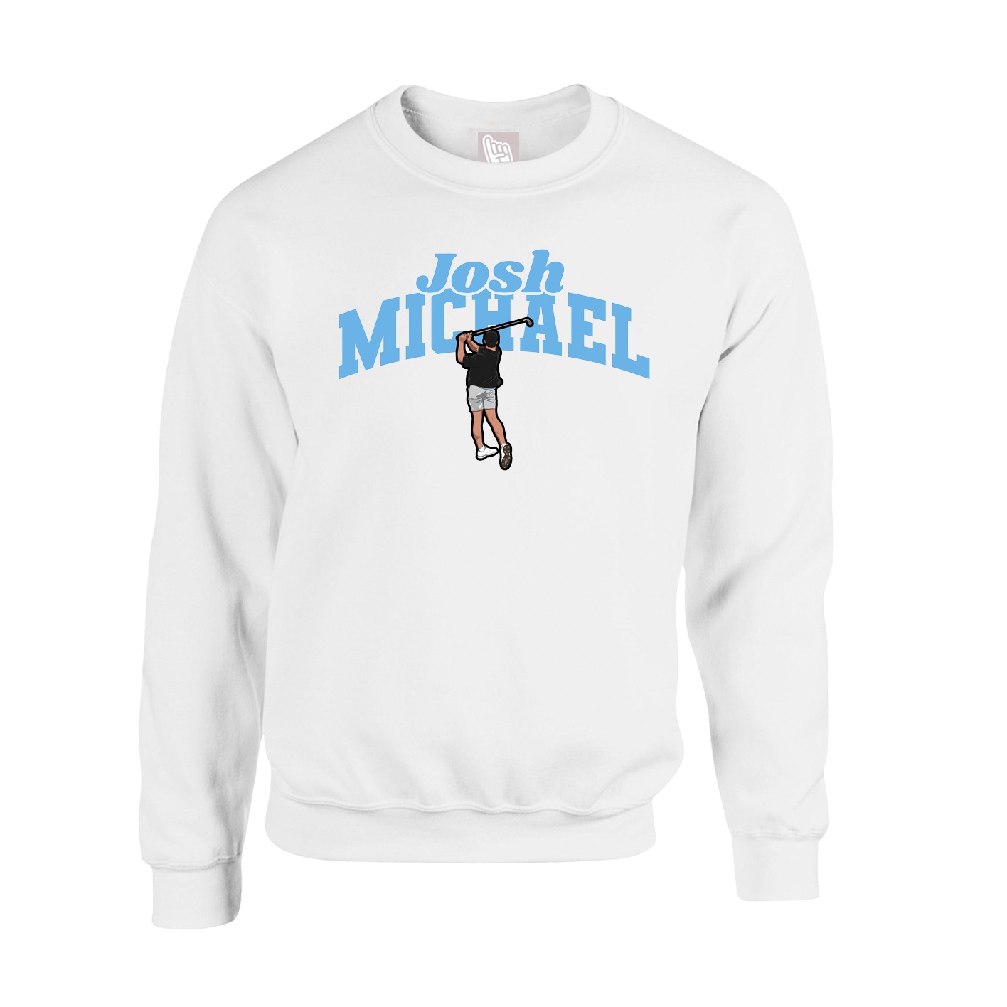 Fleece Crew — Signature Arch in White