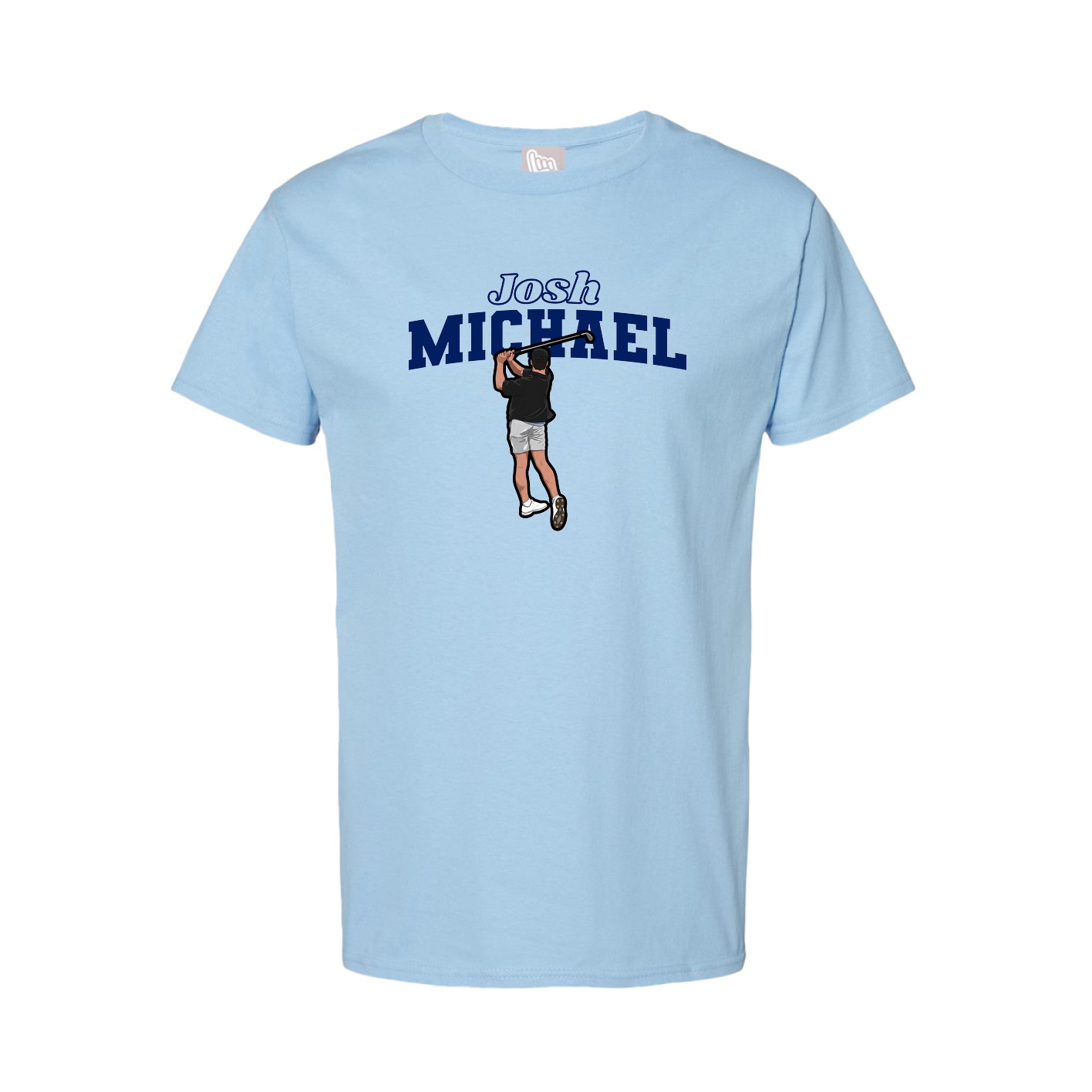 Youth Tee — Name Arch in Light Blue