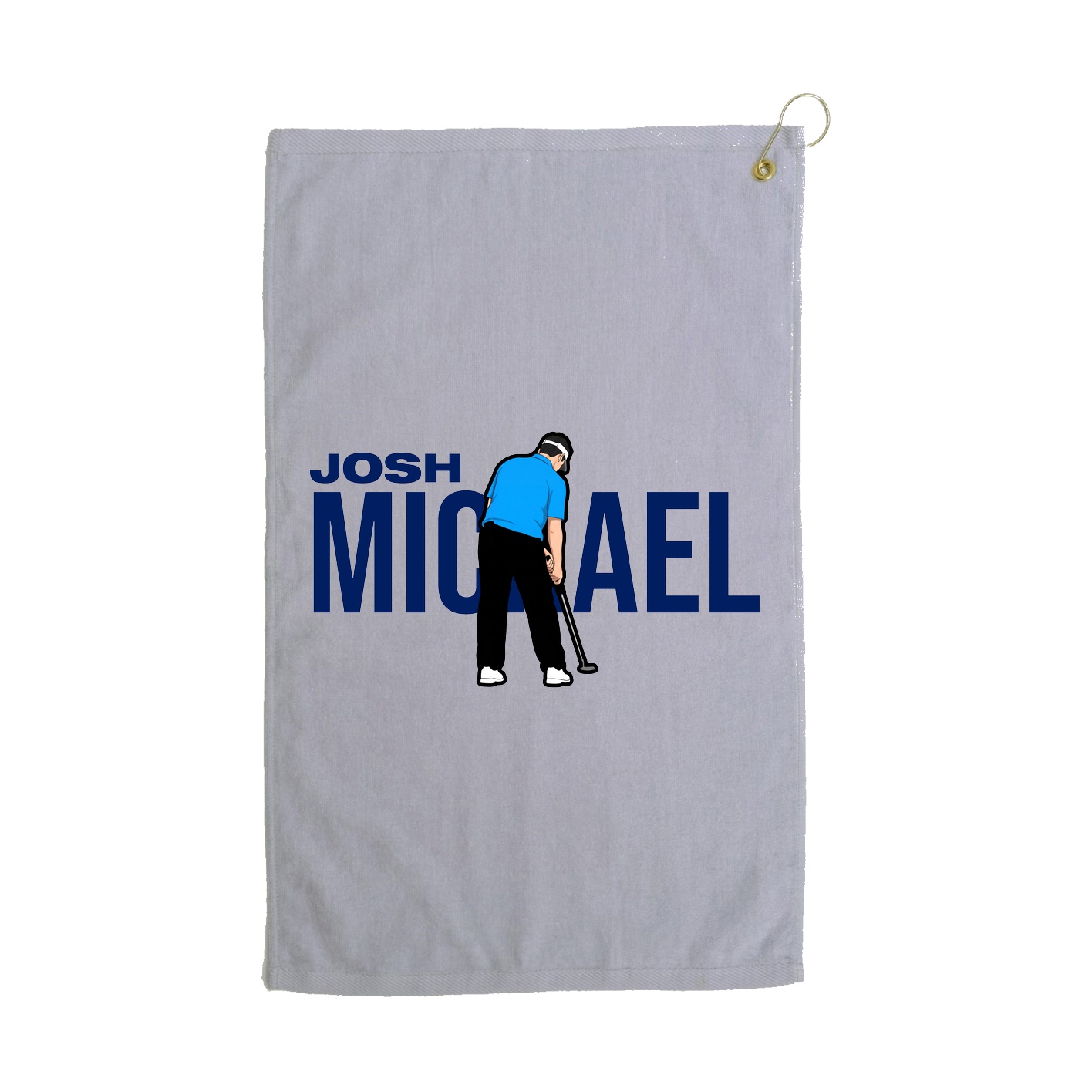 Golf Towel — Player Name in Grey