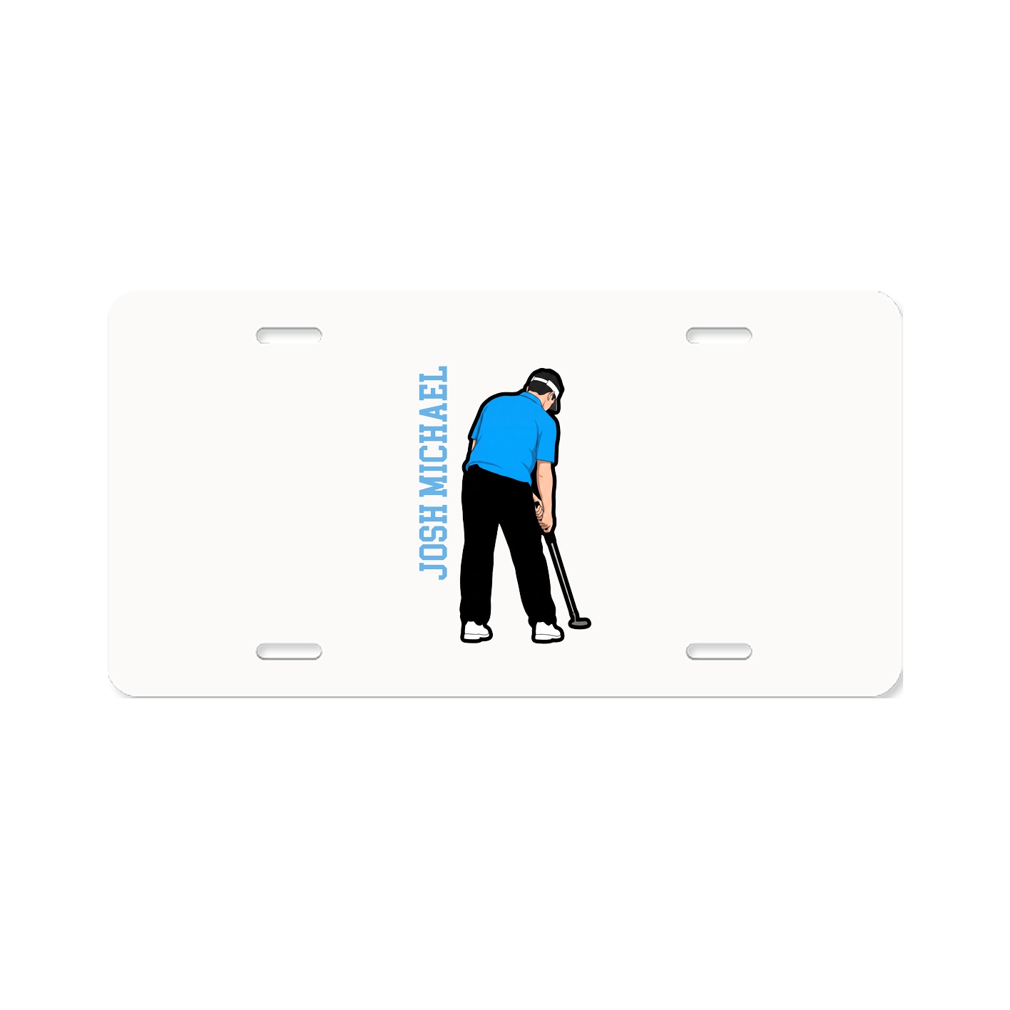 License Plate — Name Vertical in Classic