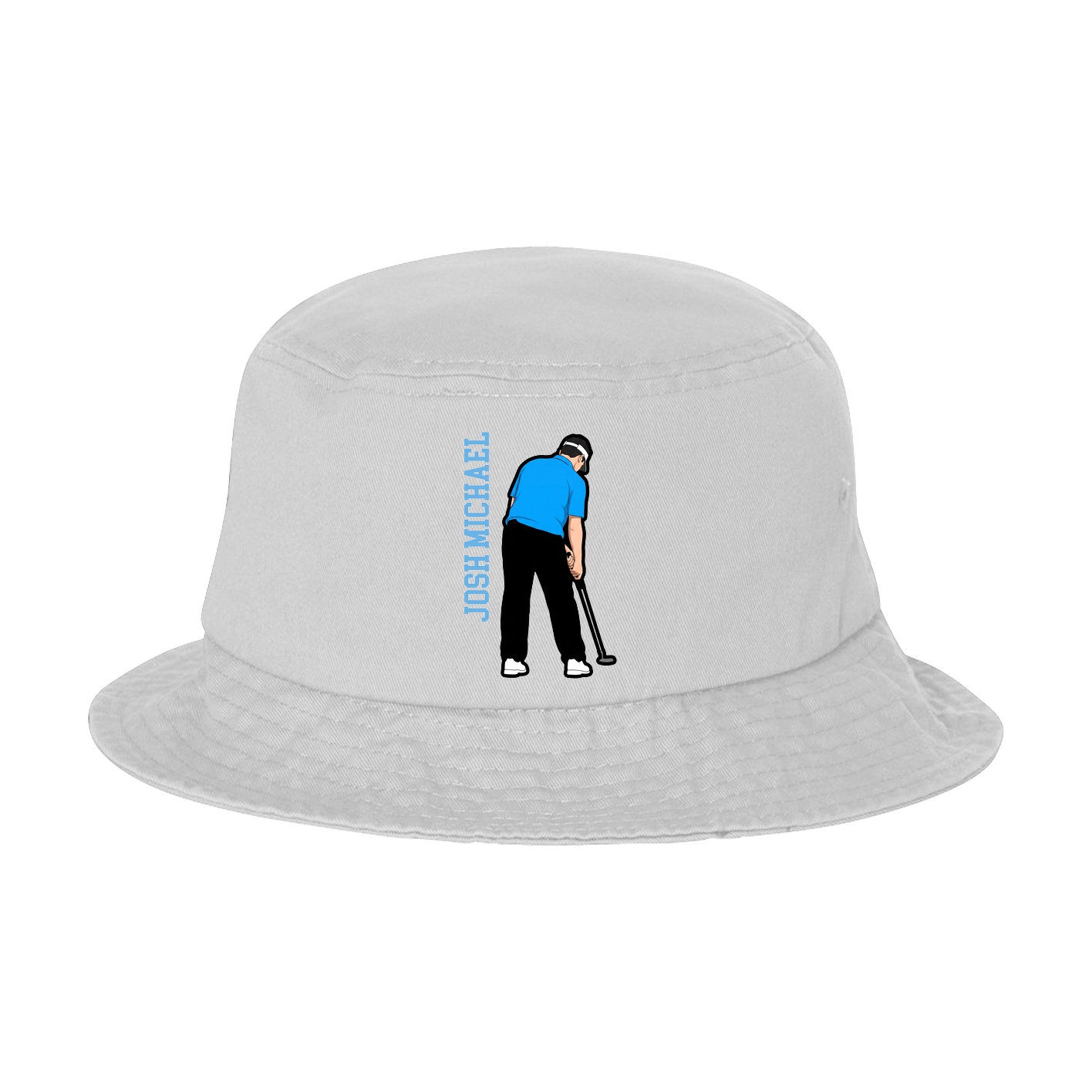 Bucket Cap — Name Vertical in White