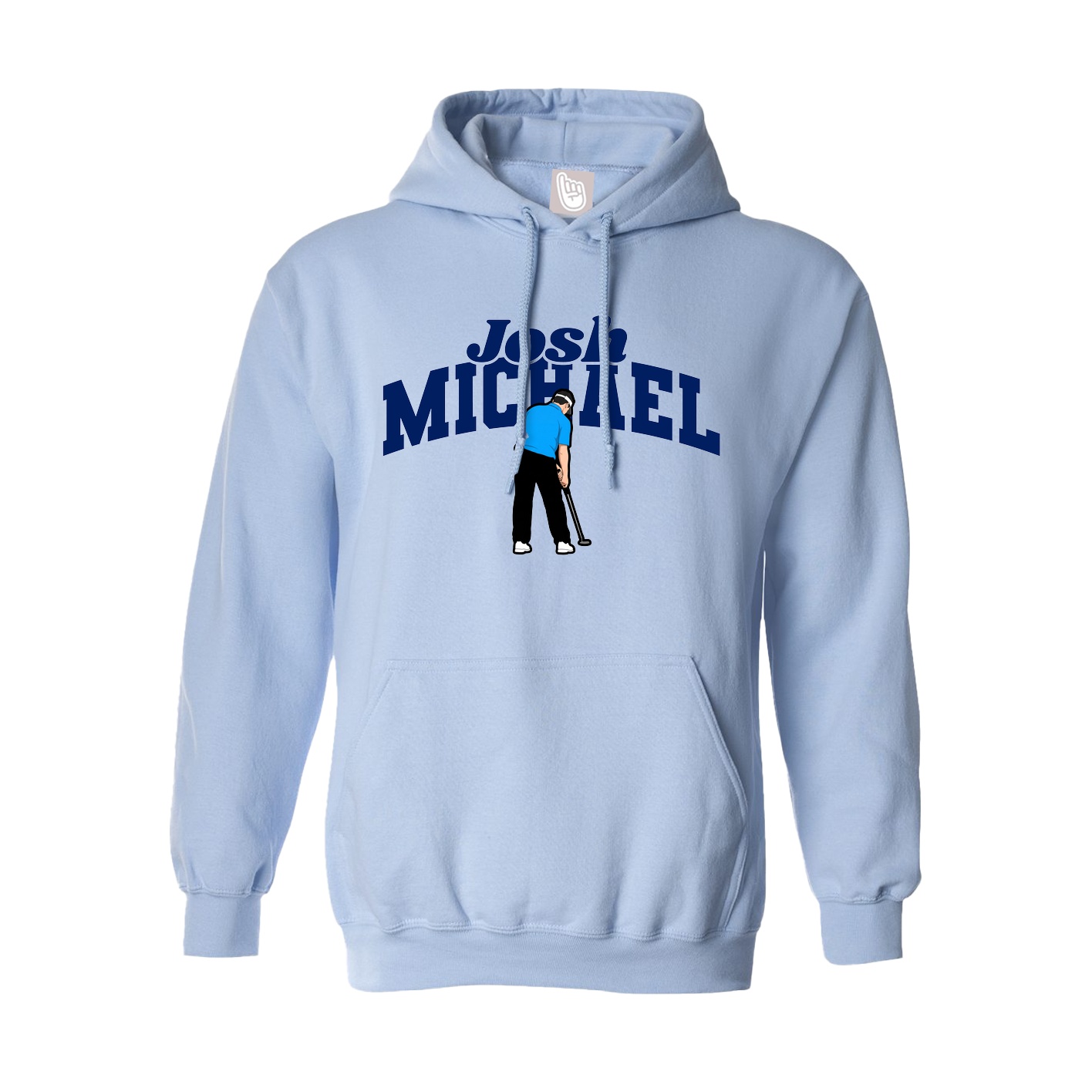 Hoodie — Signature Arch in Light Blue