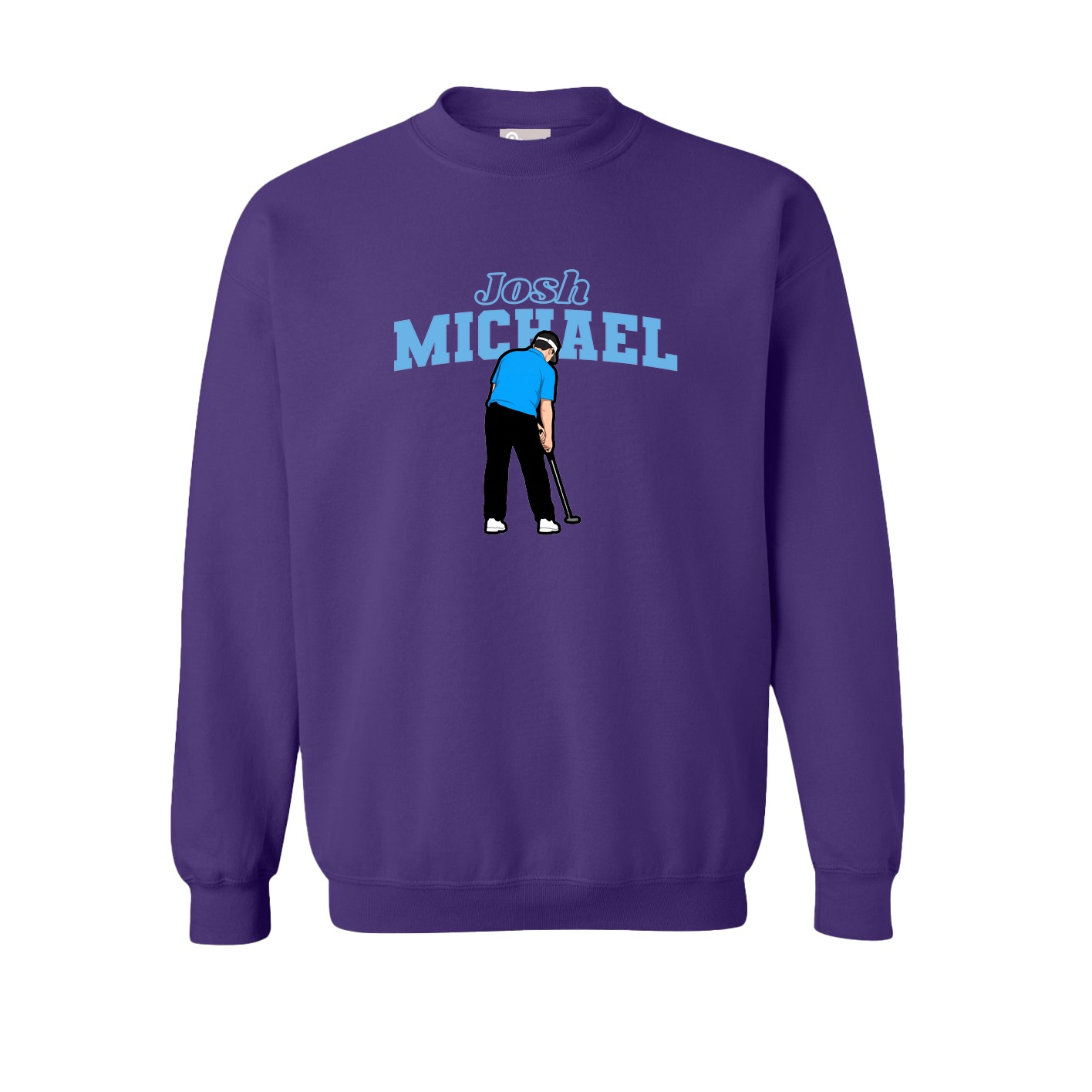 Fleece Crew — Name Arch in Purple