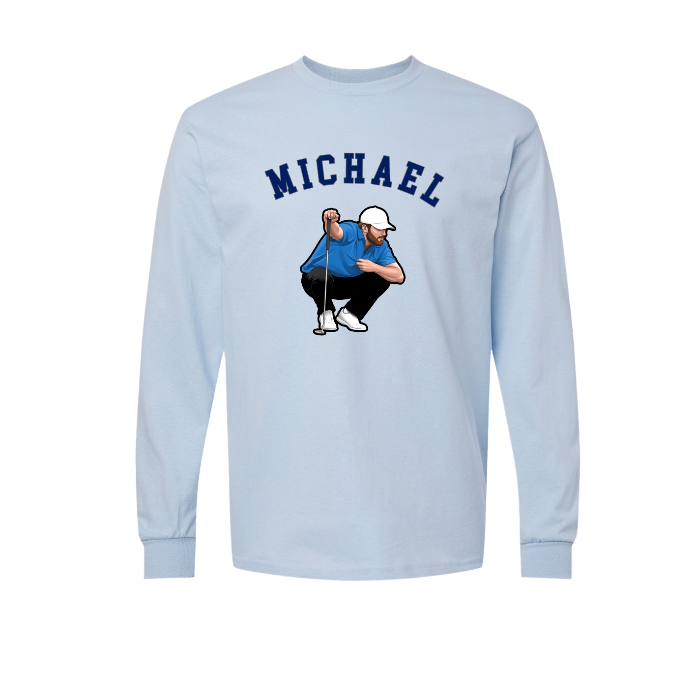 Long Sleeve Tee — Shirsey Arch in Light Blue