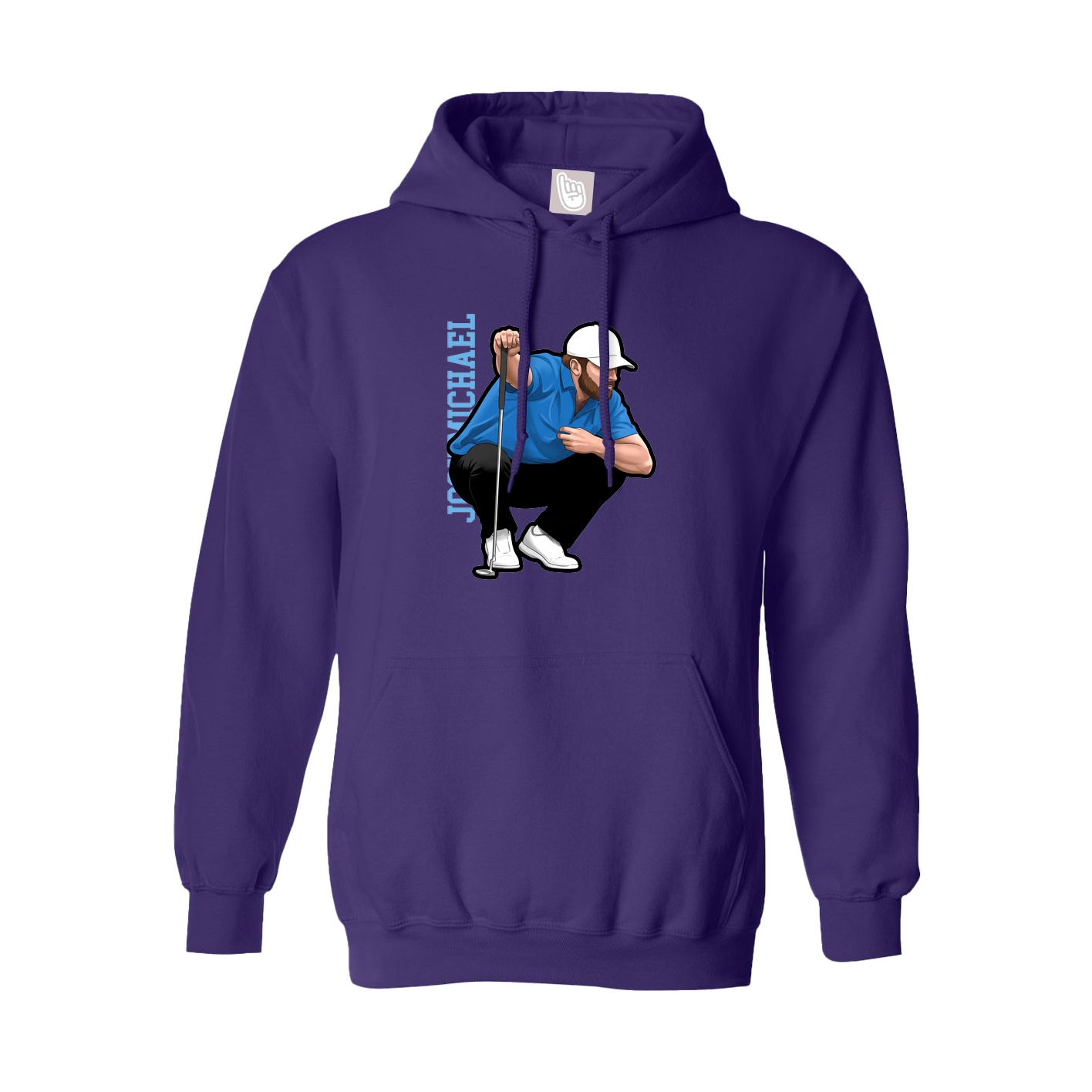 Youth Hoodie — Name Vertical in Purple