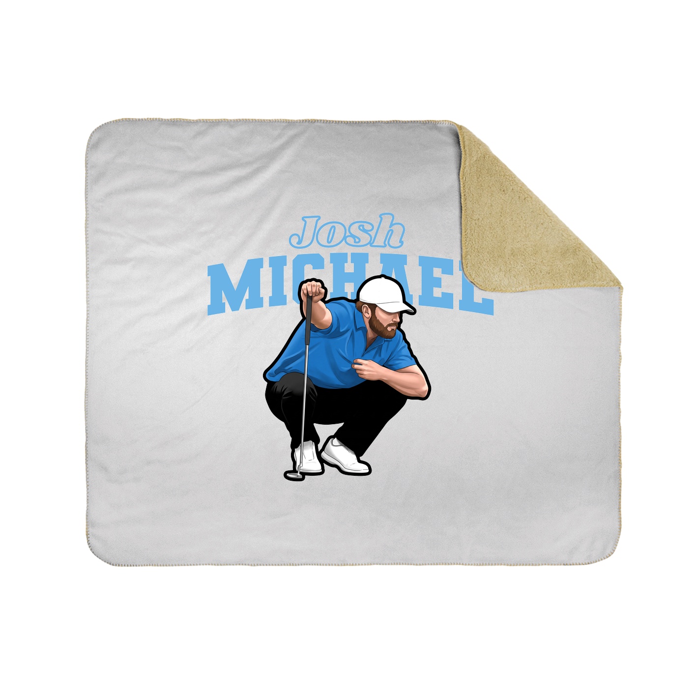 Throw Blanket — Name Arch in White