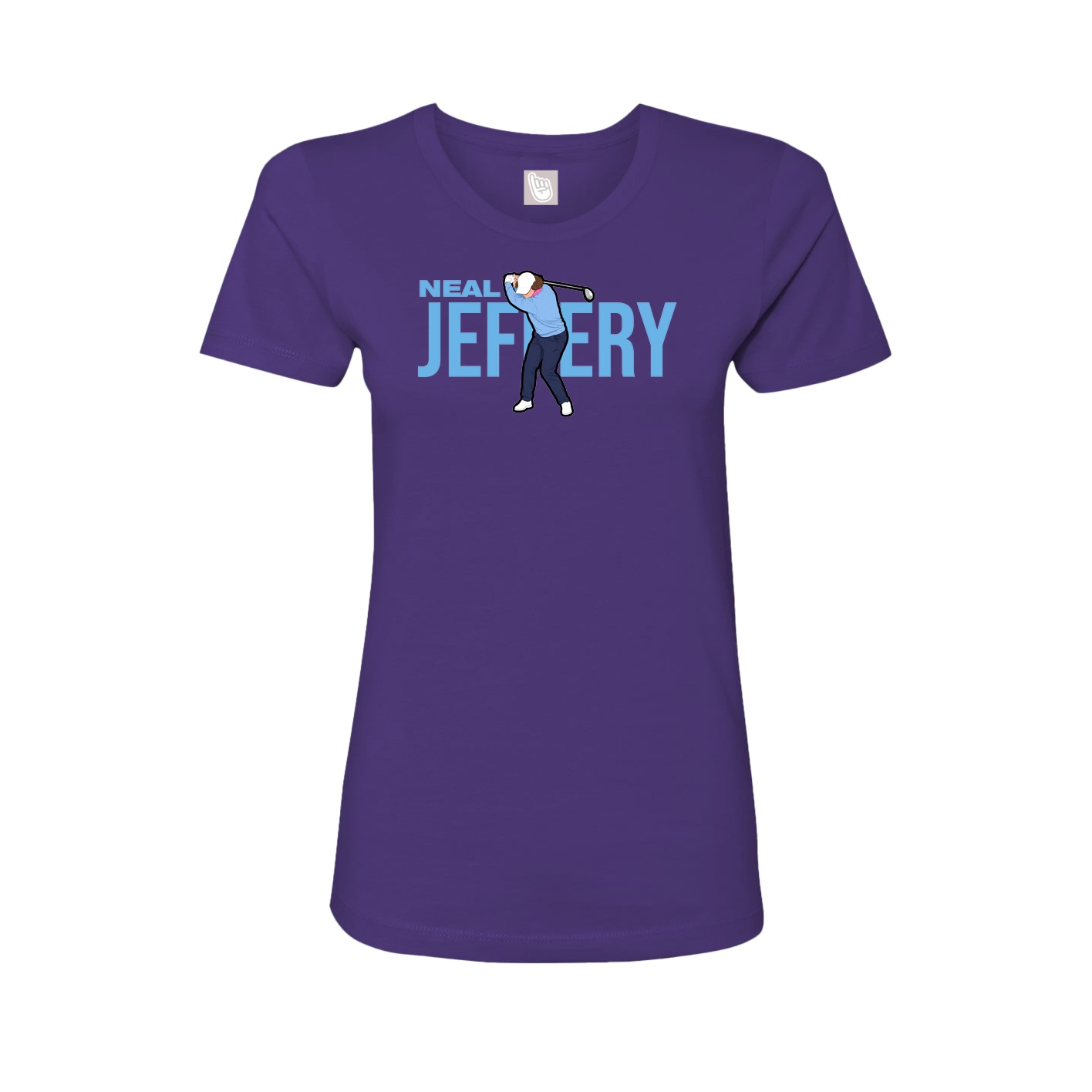 Fitted Women's Tee — Player Name in Purple